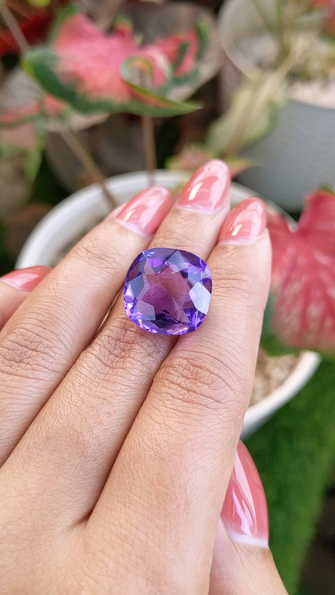 16.05 Ct. Purple Amethyst from Ceylon (Sri Lanka) Size Video