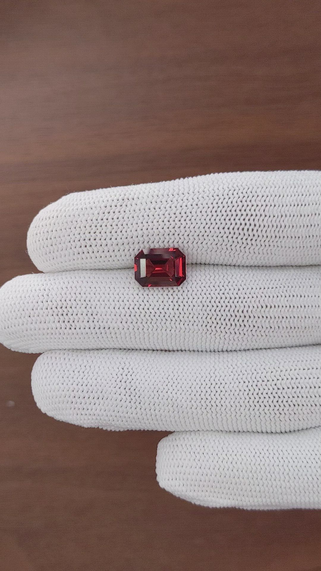 3.44 Ct. Orangish Red Malaya Garnet from Tanzania Size Video