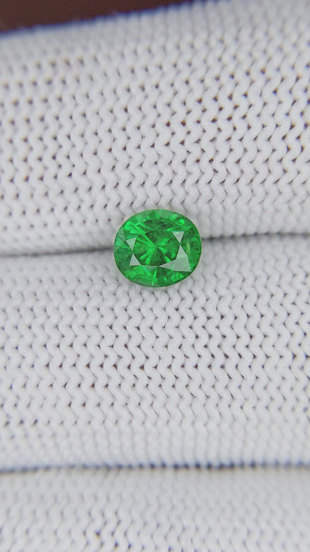 1.15 Ct. Tsavorite Garnet from Kenya Size Video