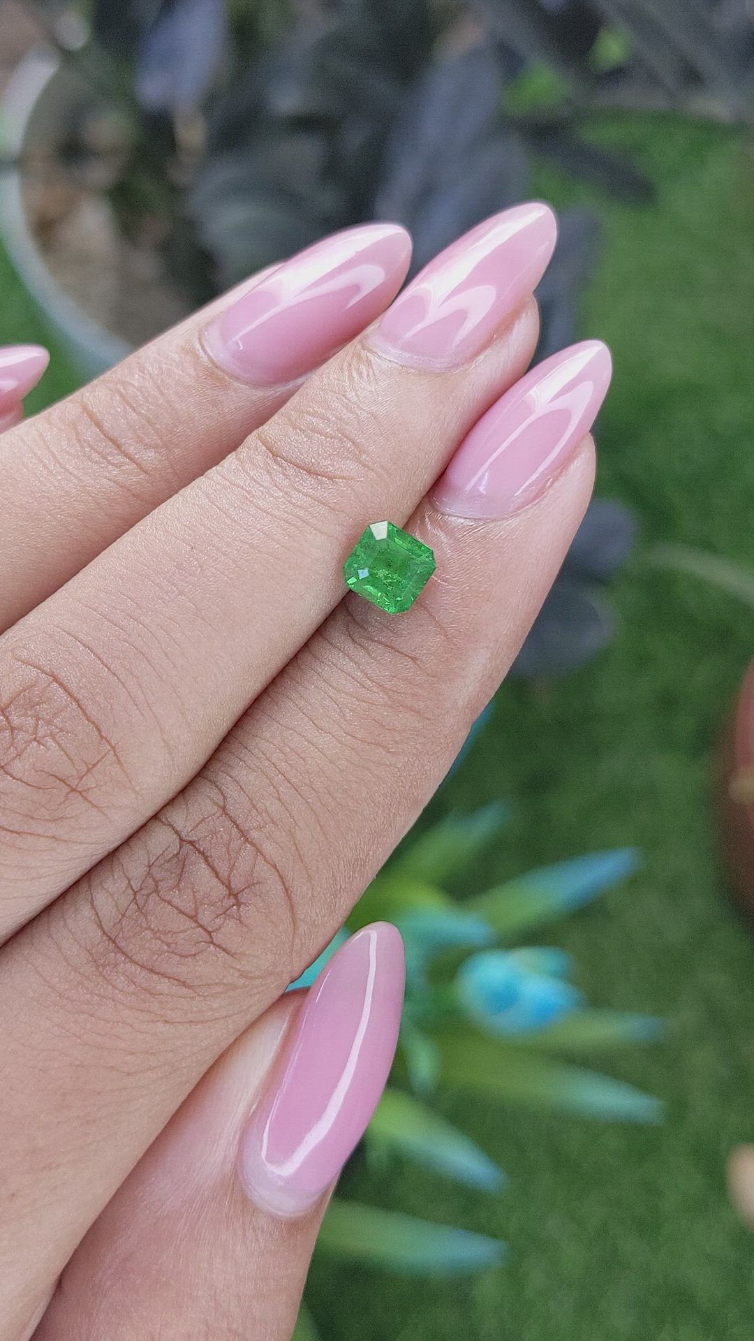 1.14 Ct. Tsavorite Garnet from Kenya Size Video