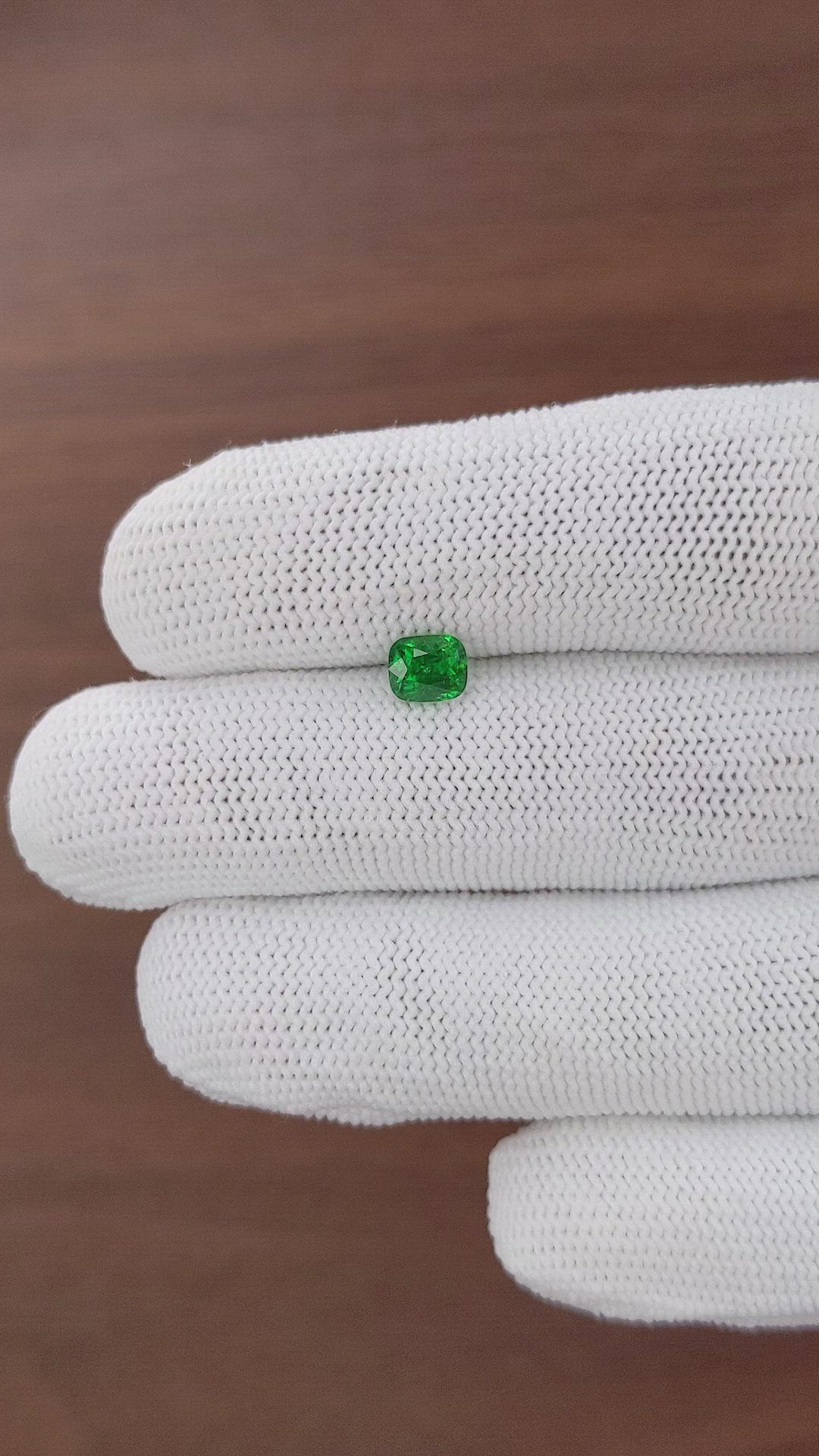 0.81 Ct. Tsavorite Garnet from Kenya Size Video