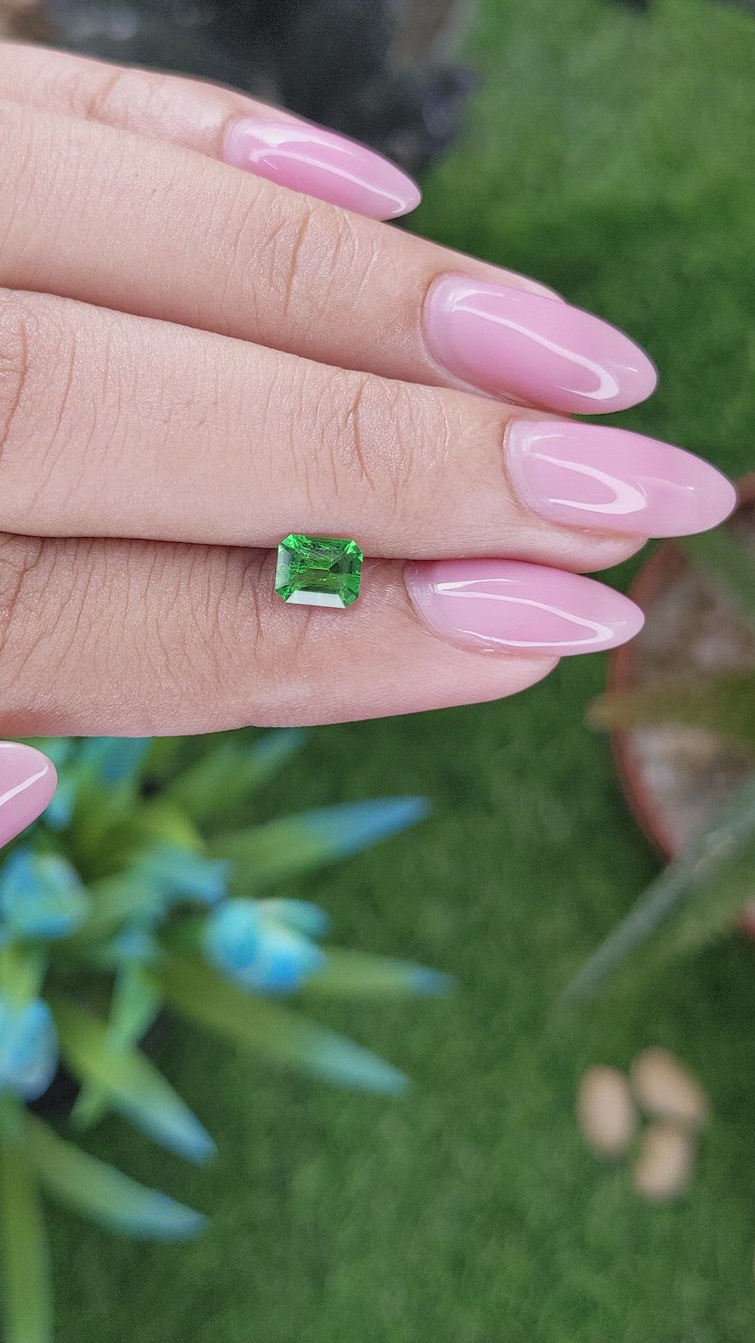 0.73 Ct. Tsavorite Garnet from Kenya Size Video