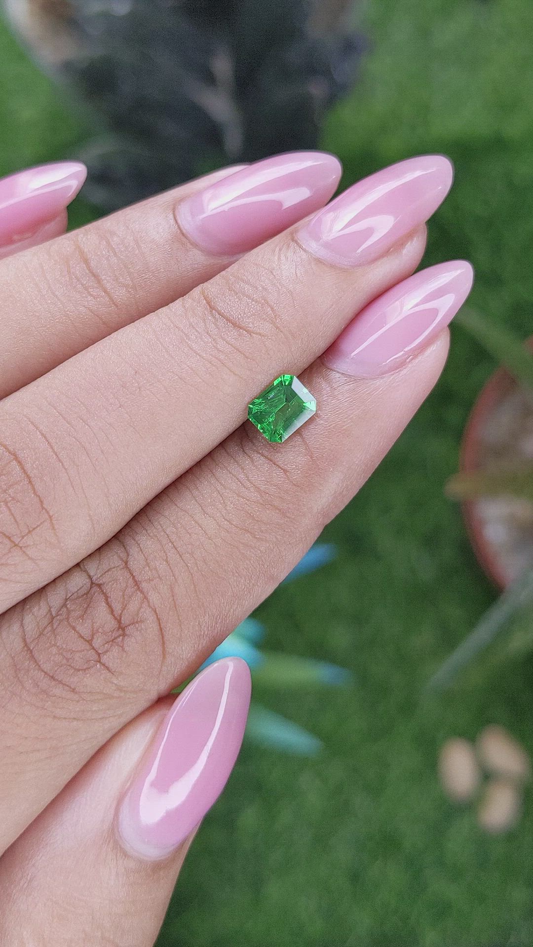 0.73 Ct. Tsavorite Garnet from Kenya Size Video