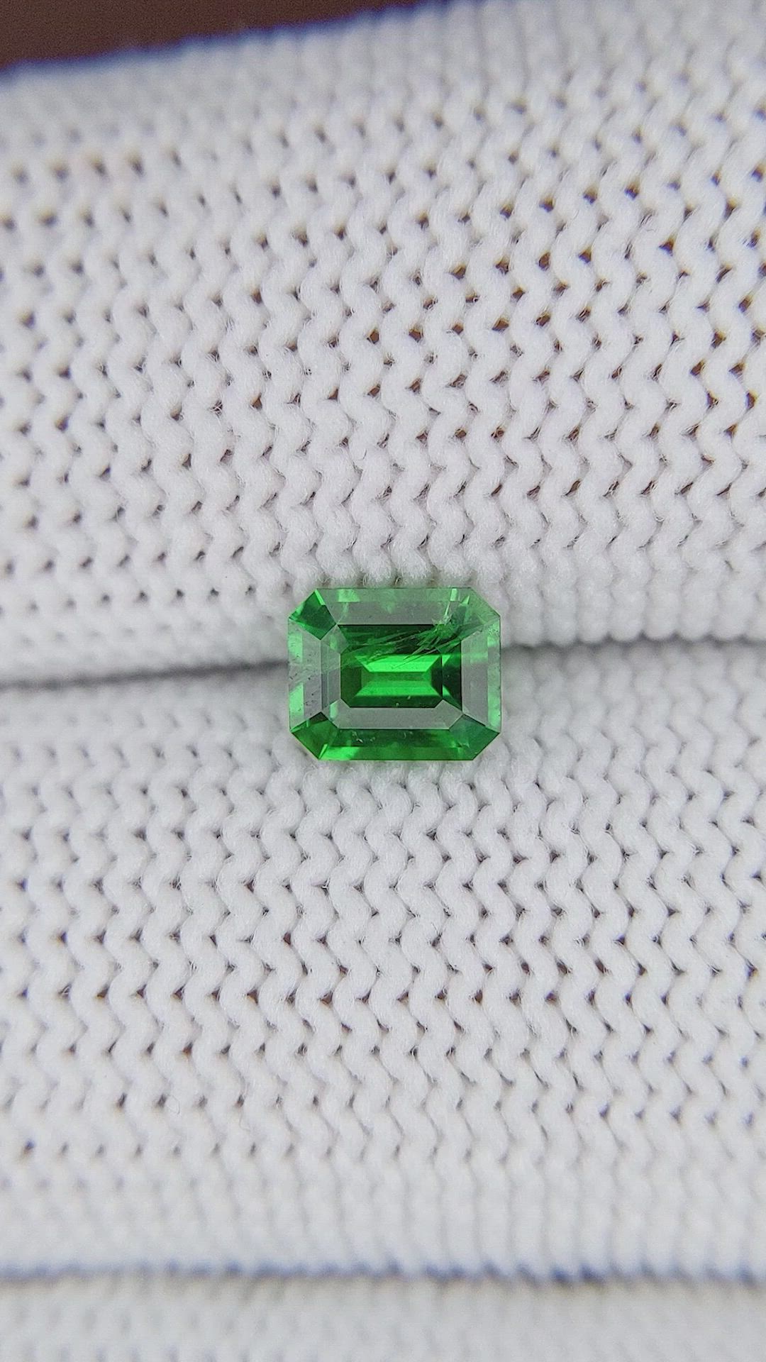 0.73 Ct. Tsavorite Garnet from Kenya Size Video