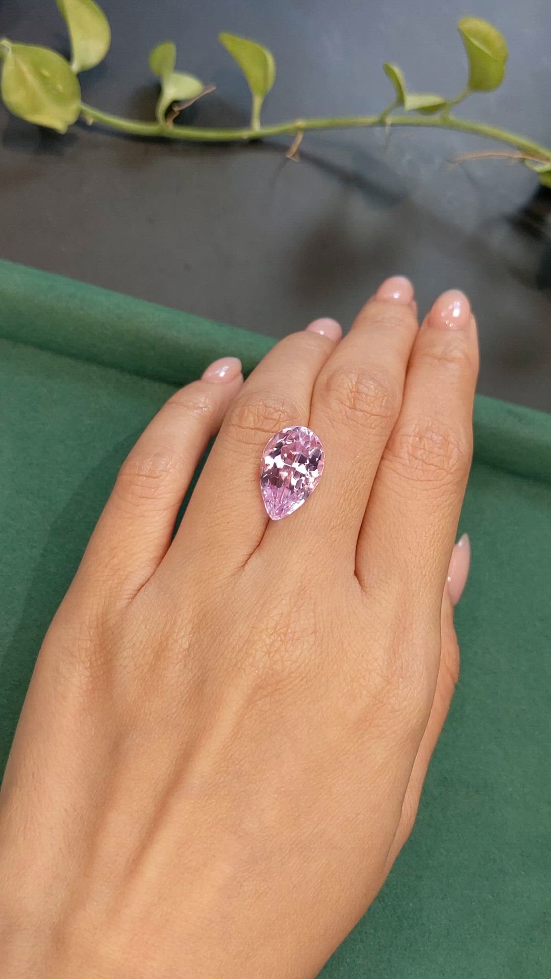 10.70 Ct. Pink Kunzite from Afghanistan Size Video