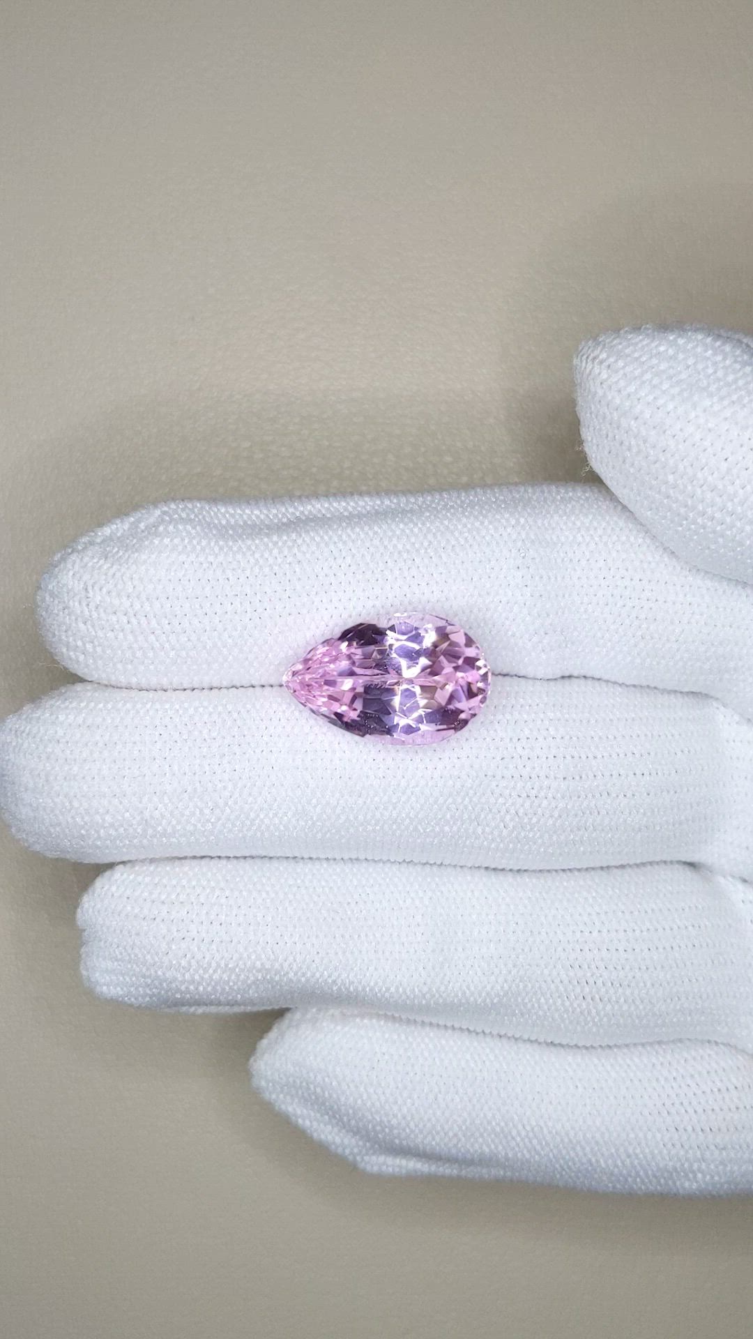 10.70 Ct. Pink Kunzite from Afghanistan Size Video