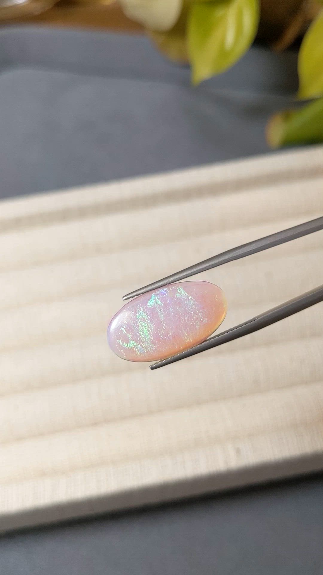 4.83 Ct. Multi Color Cabochon Crystal/Jelly Opal from Ethiopia Size Video