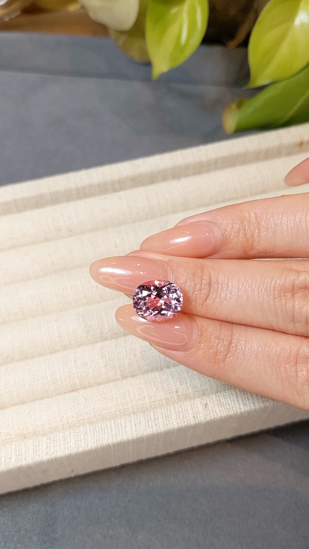 5.73 Ct. Purplish Pink Kunzite from Afghanistan Size Video