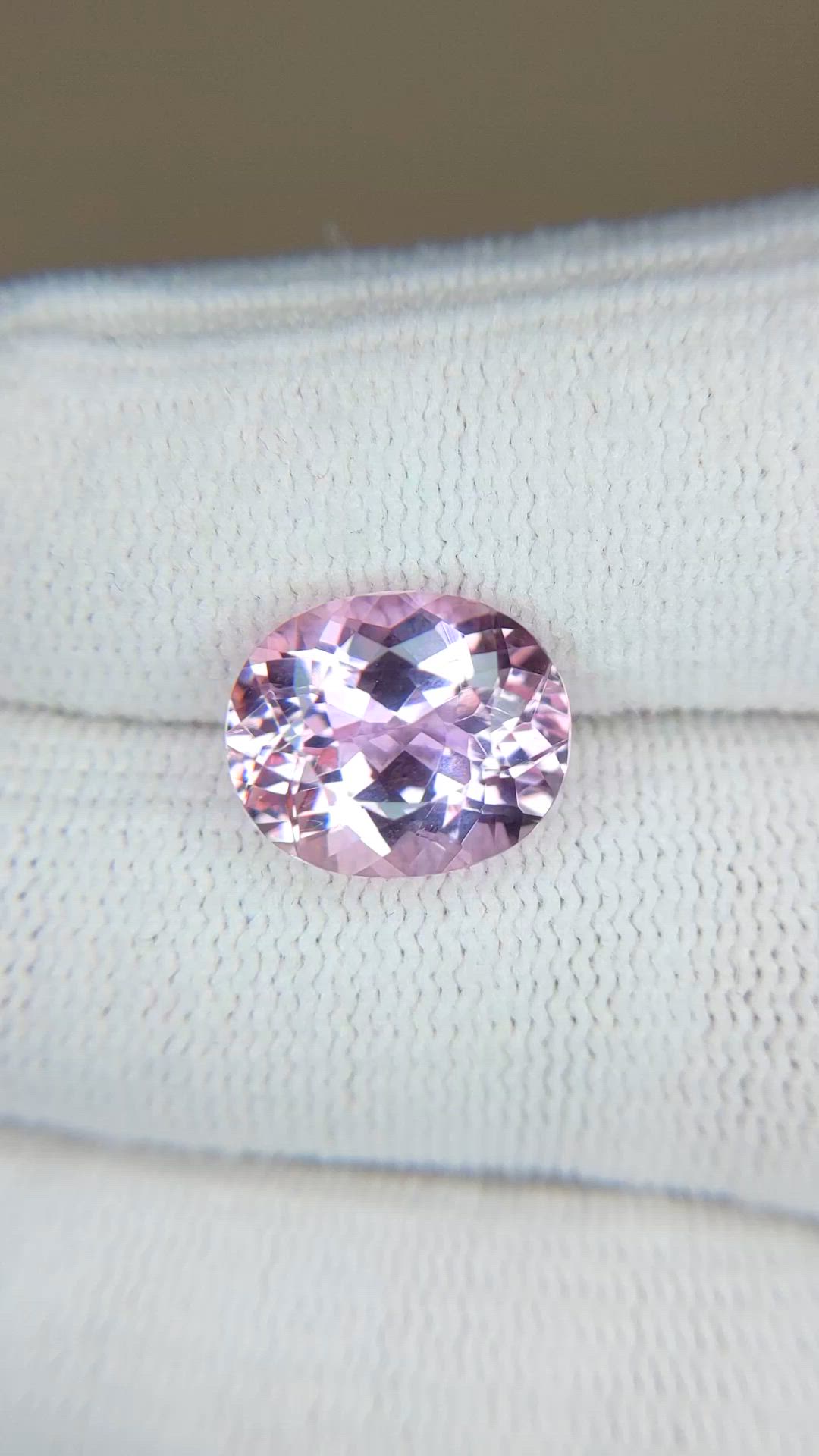5.73 Ct. Purplish Pink Kunzite from Afghanistan Size Video