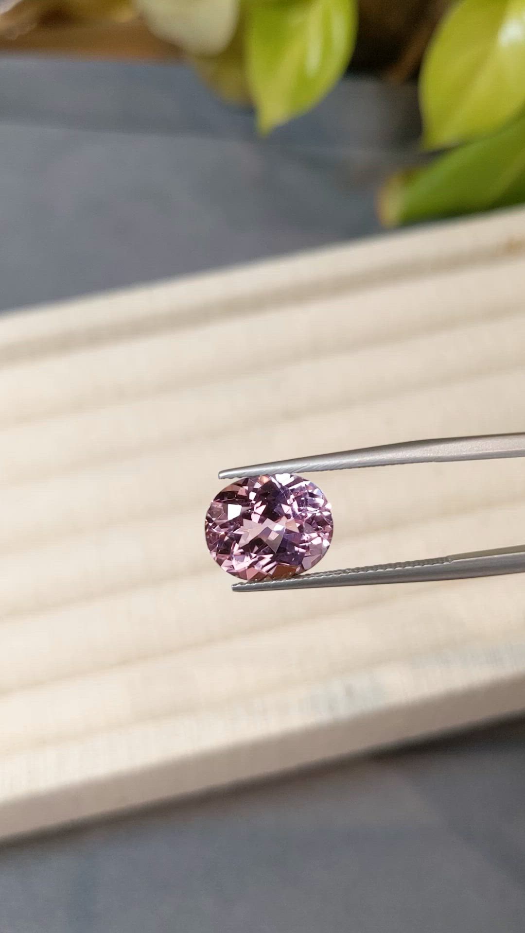 5.73 Ct. Purplish Pink Kunzite from Afghanistan Size Video