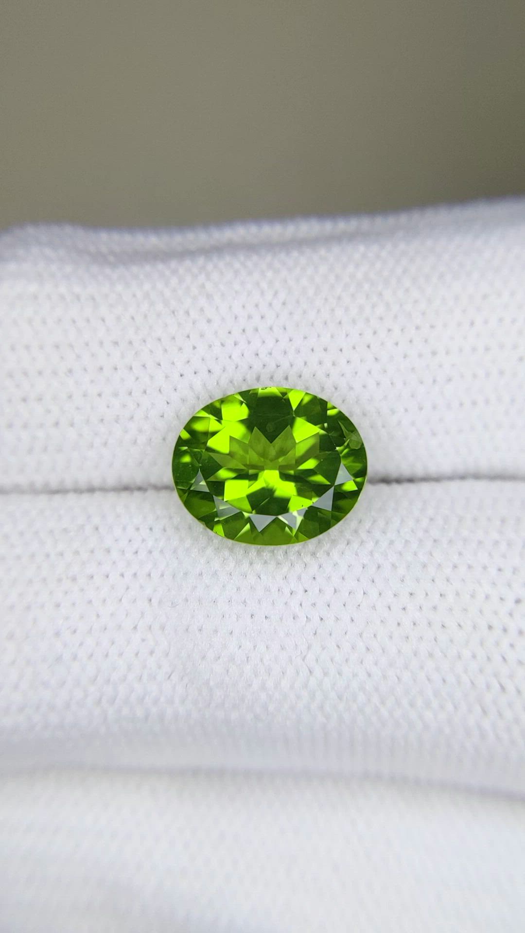 3.25 Ct. Yellowish Green Peridot from Burma (Myanmar) Size Video