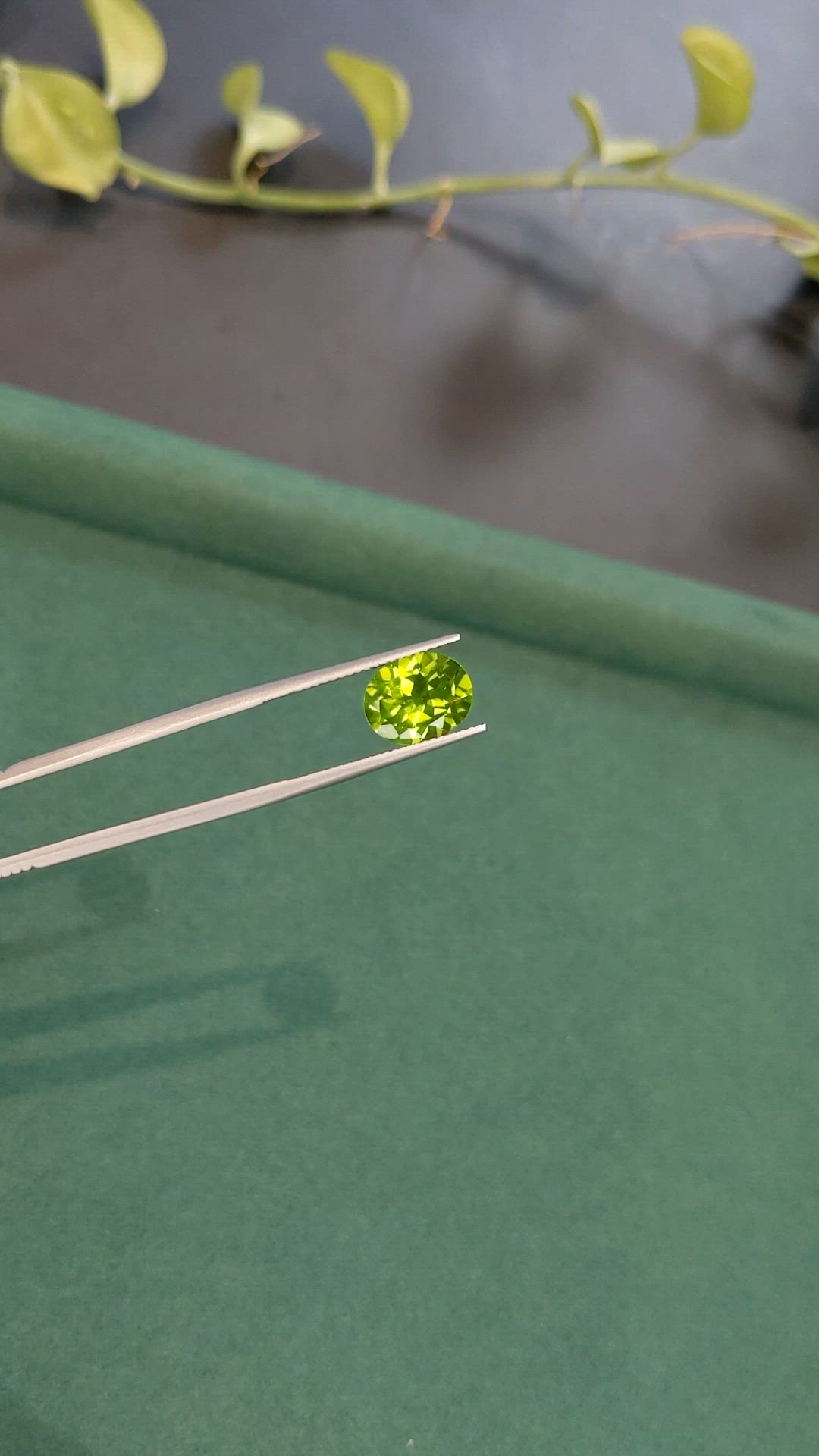 3.25 Ct. Yellowish Green Peridot from Burma (Myanmar) Size Video