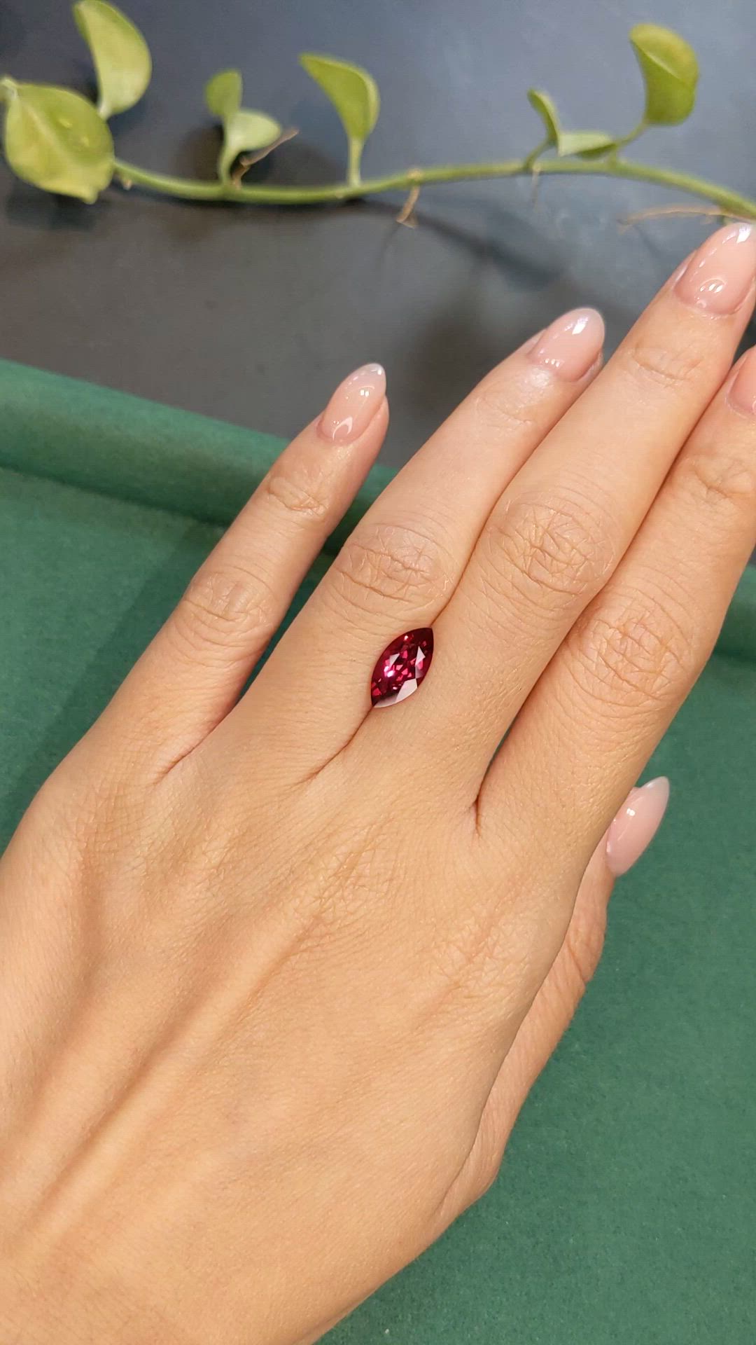 2.09 Ct. Red Rubellite Tourmaline from Brazil Size Video