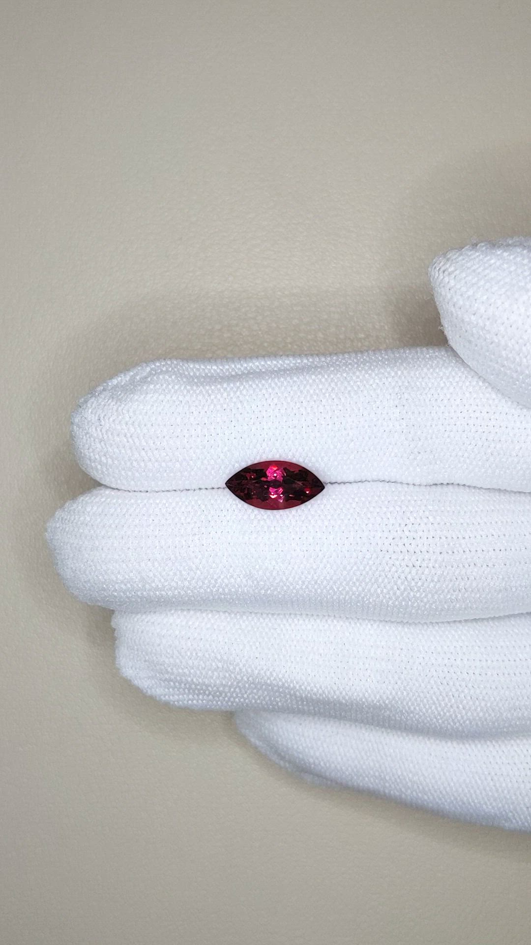 2.09 Ct. Red Rubellite Tourmaline from Brazil Size Video