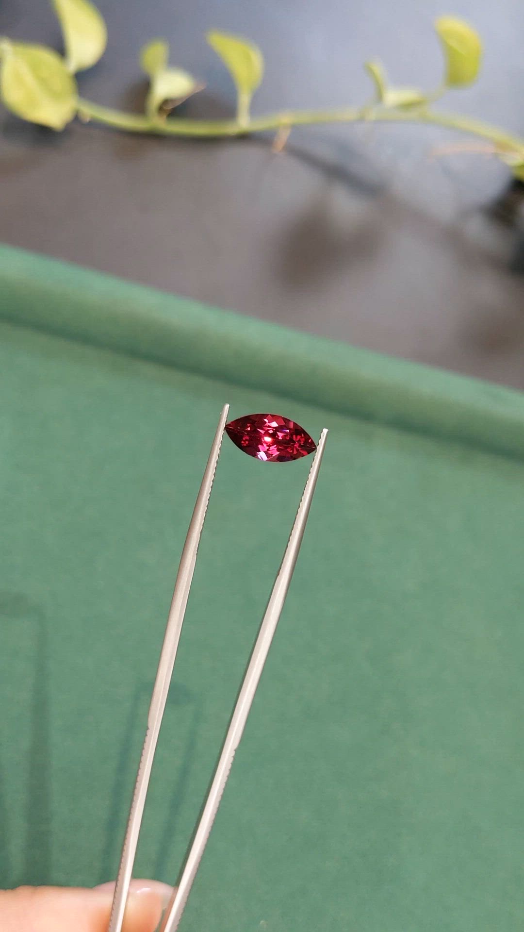 2.09 Ct. Red Rubellite Tourmaline from Brazil Size Video