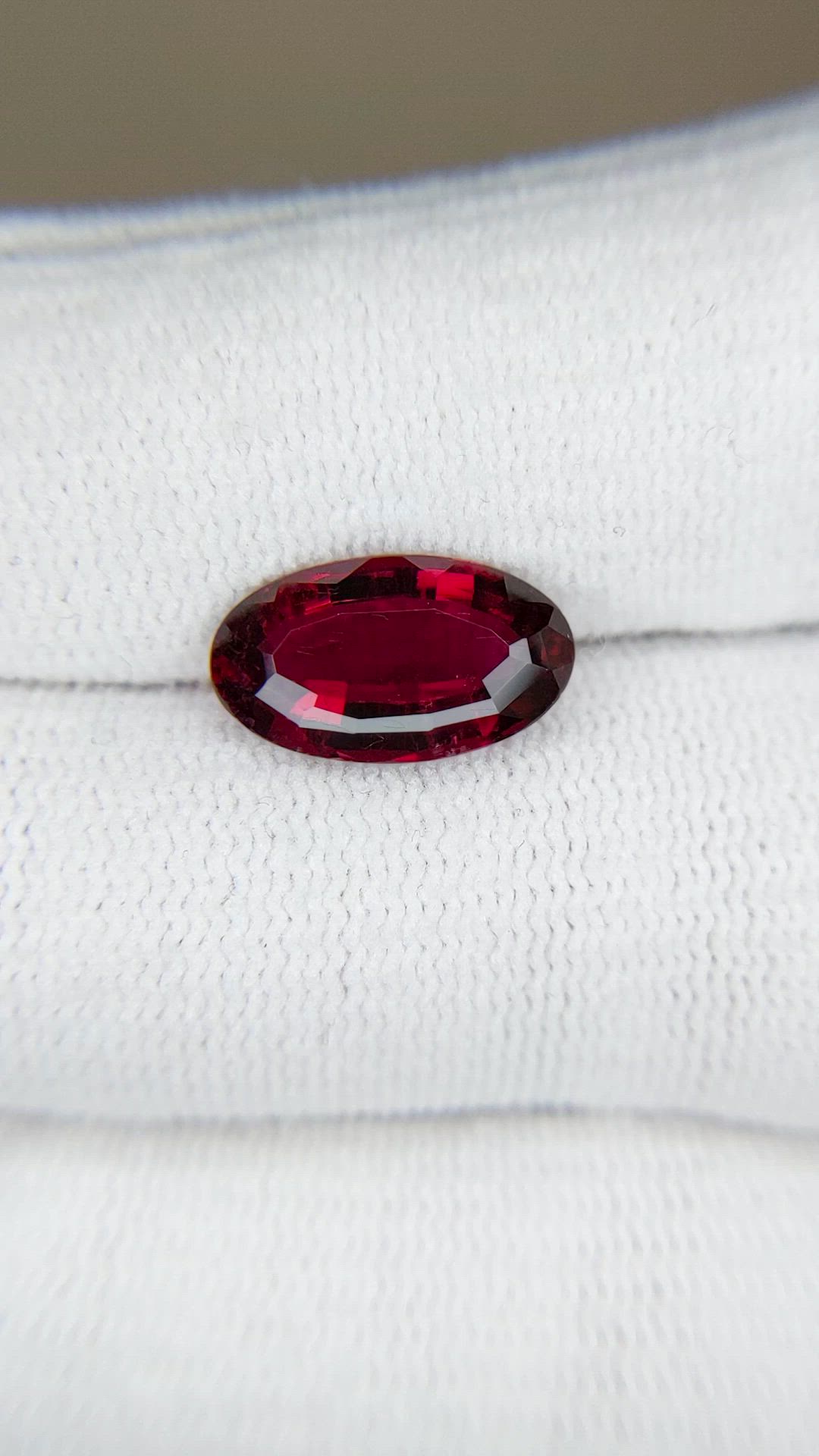 3.24 Ct. Red Rubellite Tourmaline from Brazil Size Video