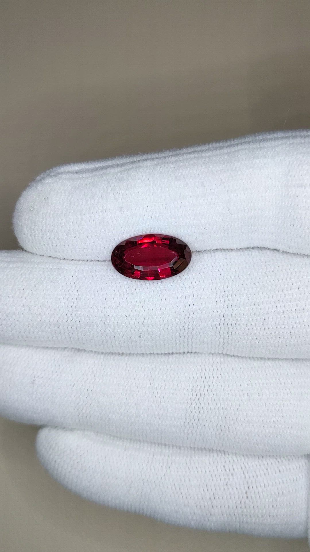 3.24 Ct. Red Rubellite Tourmaline from Brazil Size Video