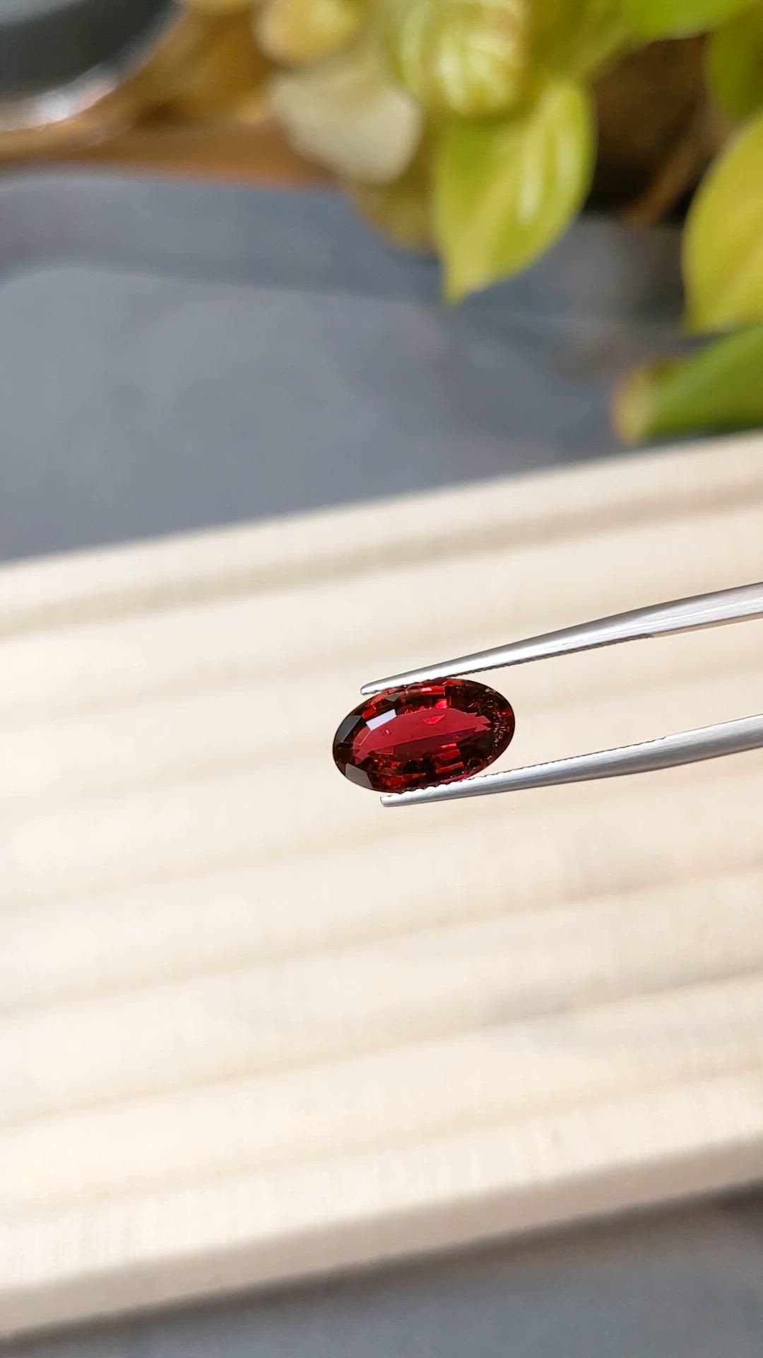 3.24 Ct. Red Rubellite Tourmaline from Brazil Size Video