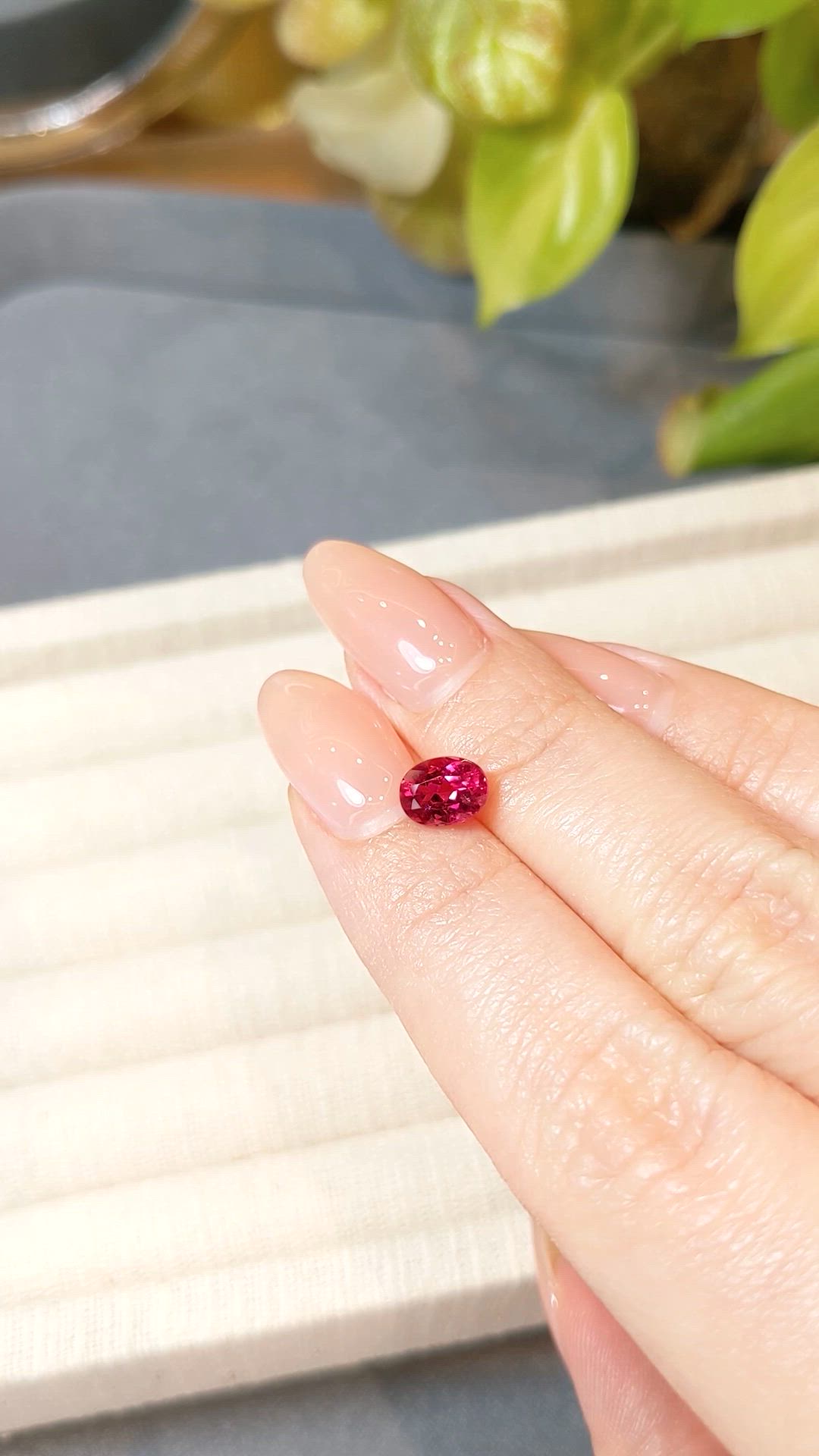 1.15 Ct. Reddish Pink Rubellite Tourmaline from Brazil Size Video