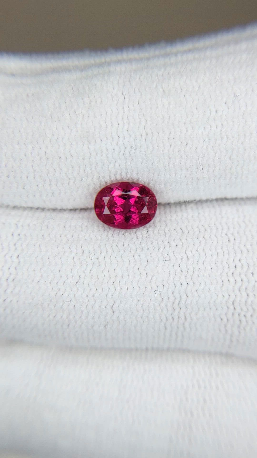 1.15 Ct. Reddish Pink Rubellite Tourmaline from Brazil Size Video
