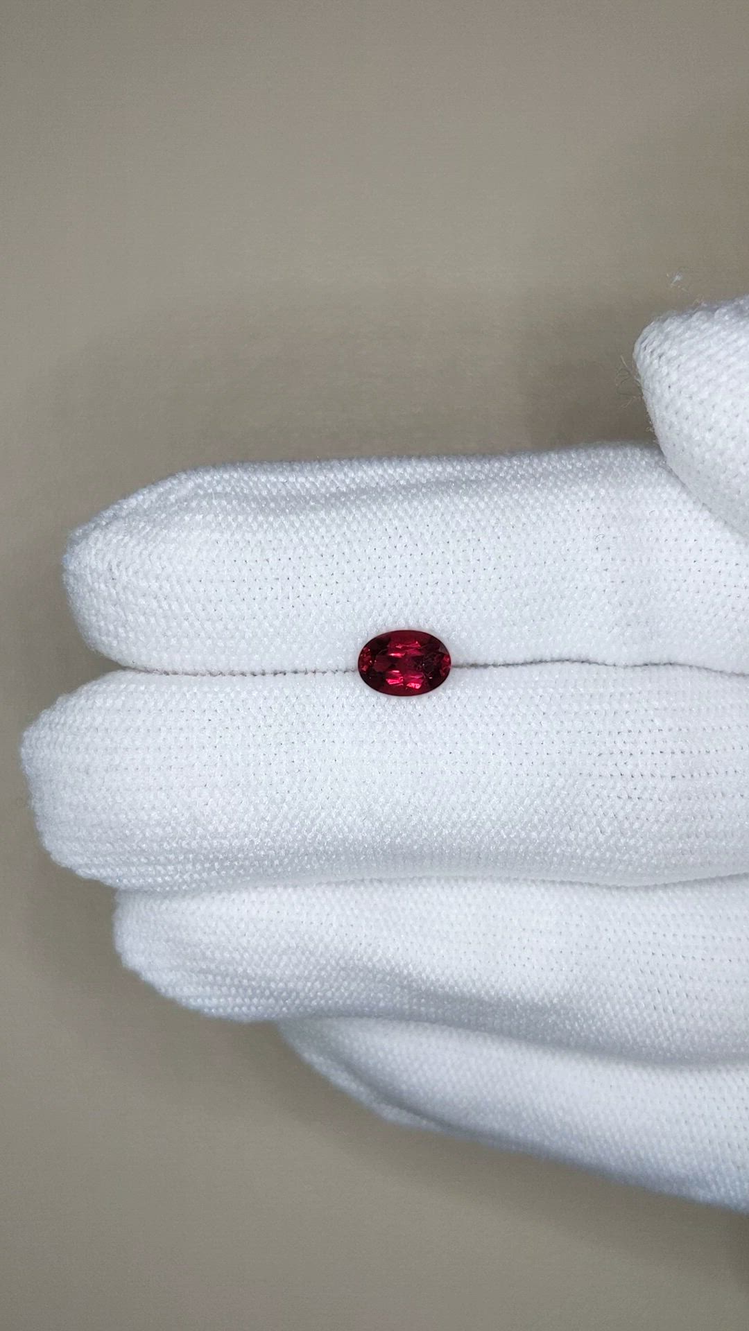 0.82 Ct. Red Rubellite Tourmaline from Brazil Size Video