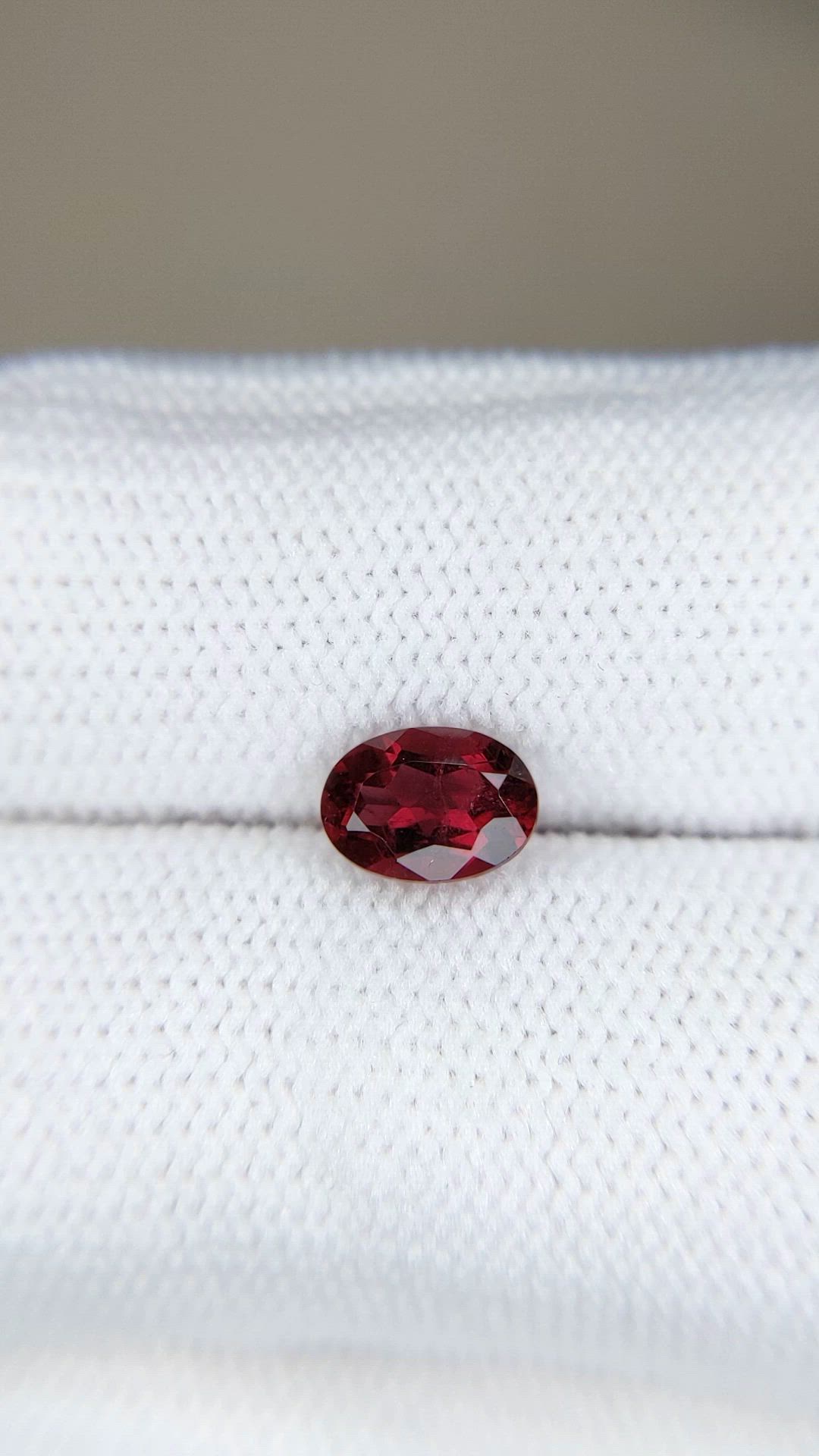 0.82 Ct. Red Rubellite Tourmaline from Brazil Size Video