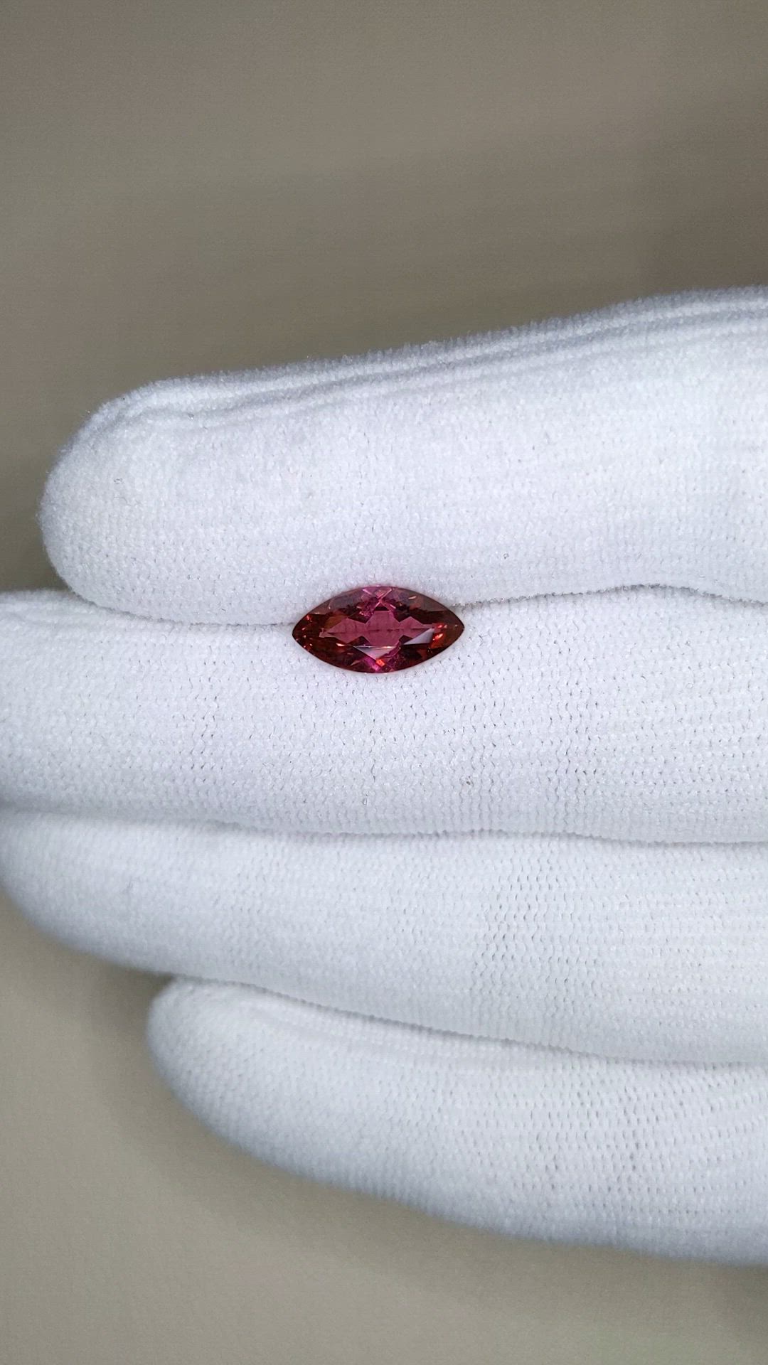 1.77 Ct. Red Rubellite Tourmaline from Brazil Size Video