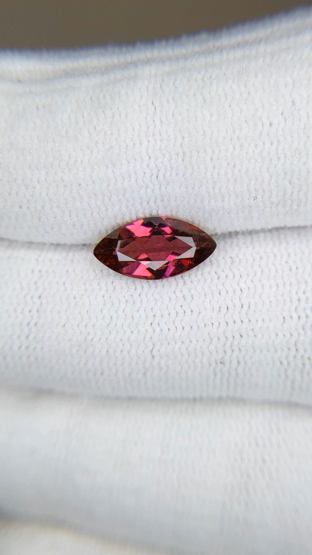 1.77 Ct. Red Rubellite Tourmaline from Brazil Size Video