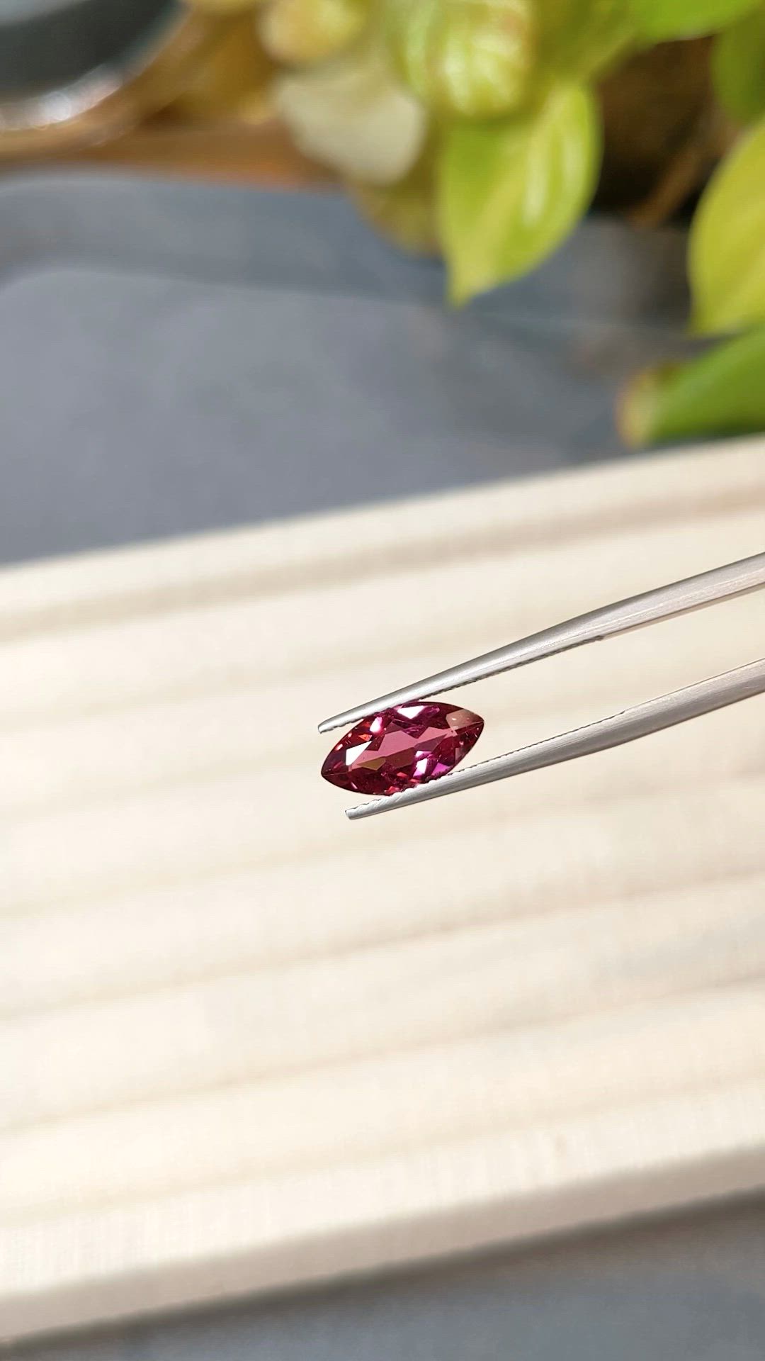 1.77 Ct. Red Rubellite Tourmaline from Brazil Size Video