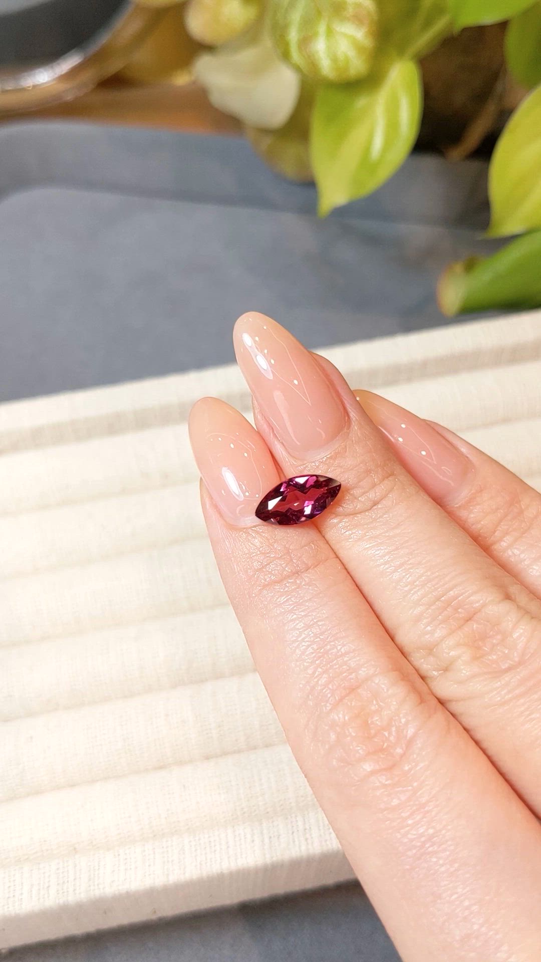 1.77 Ct. Red Rubellite Tourmaline from Brazil Size Video
