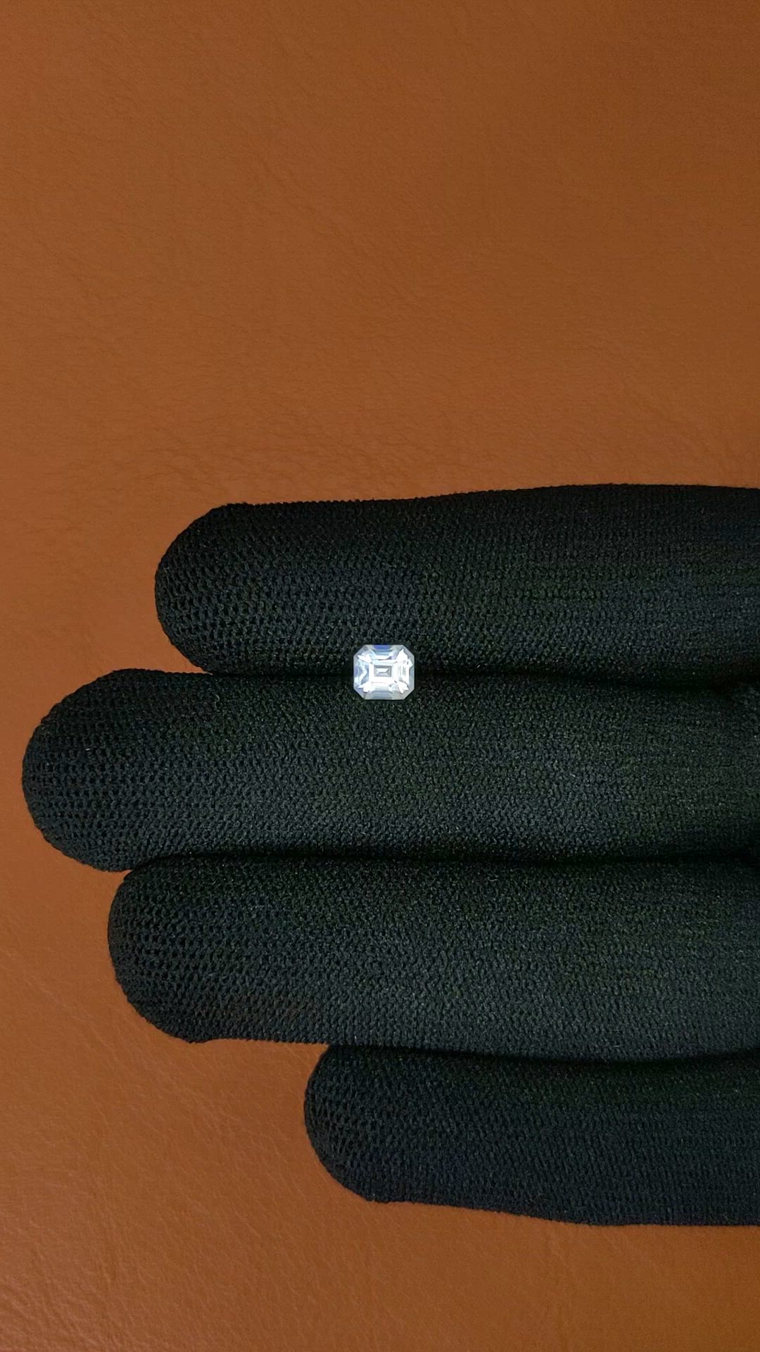 0.59 Ct. Rainbow Moonstone from Ceylon (Sri Lanka) Size Video