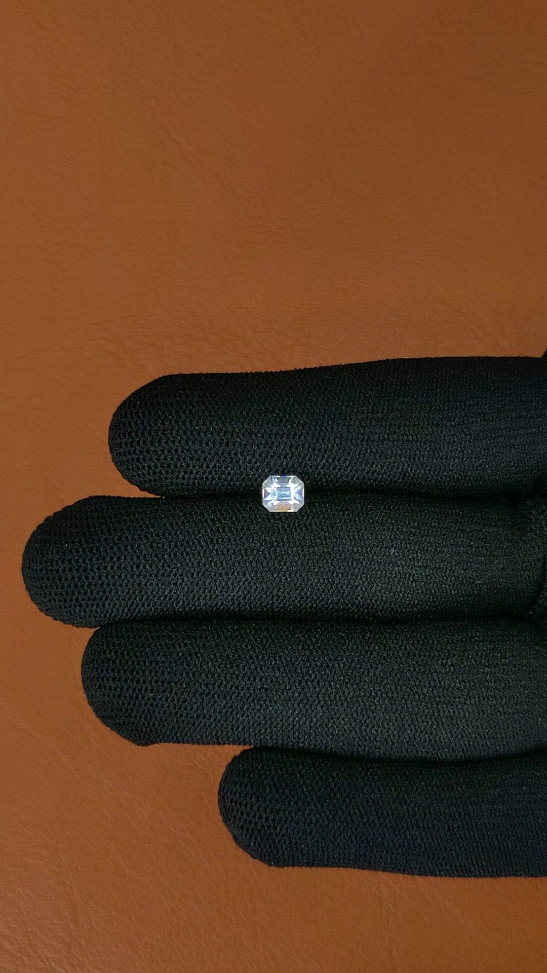 0.63 Ct. Rainbow Moonstone from Ceylon (Sri Lanka) Size Video