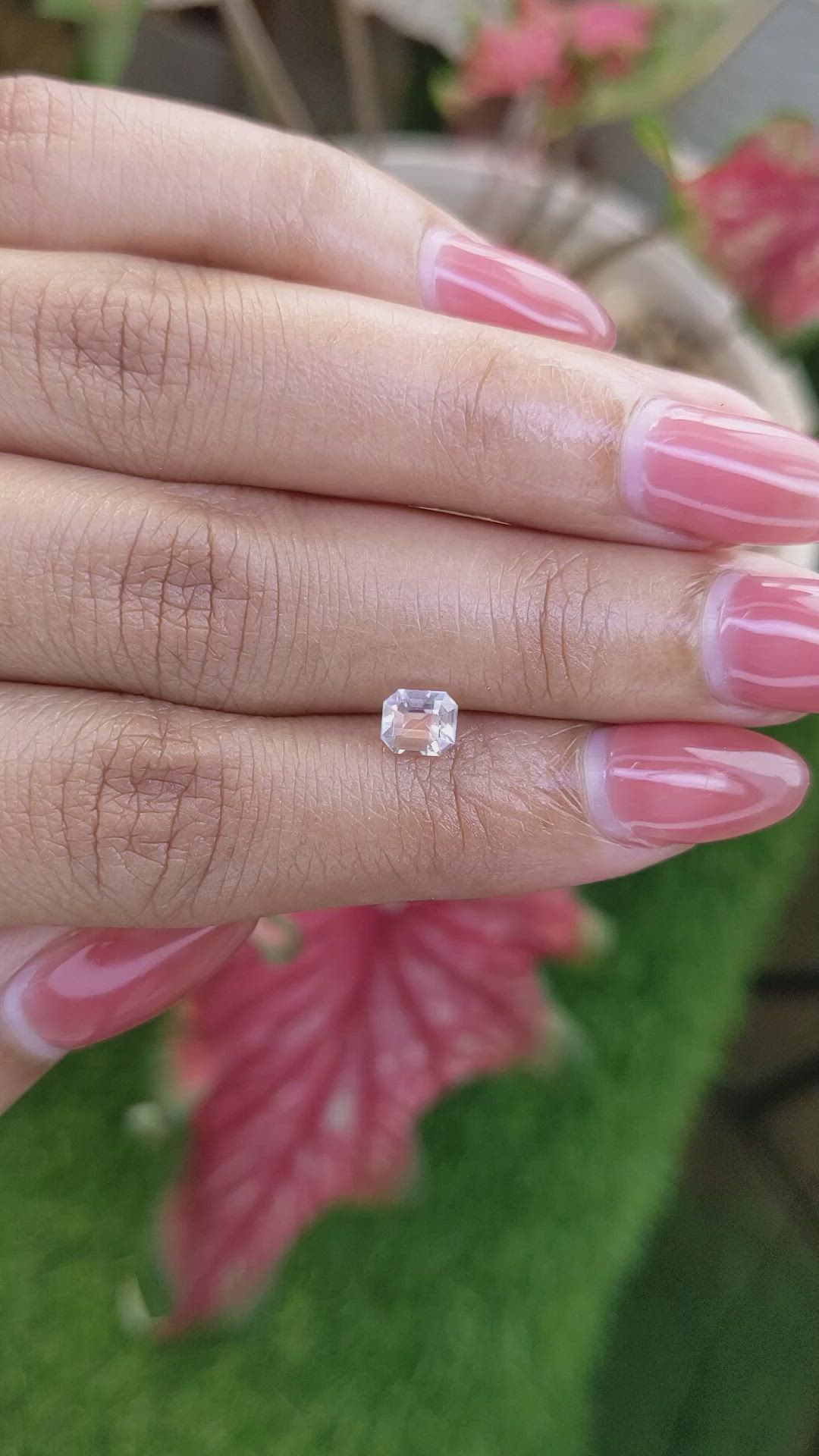 0.63 Ct. Rainbow Moonstone from Ceylon (Sri Lanka) Size Video