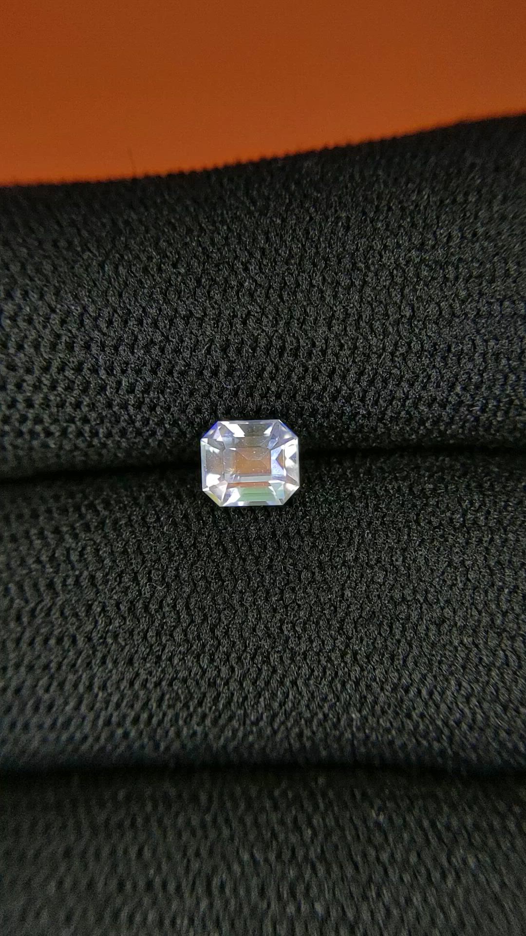 0.63 Ct. Rainbow Moonstone from Ceylon (Sri Lanka) Size Video