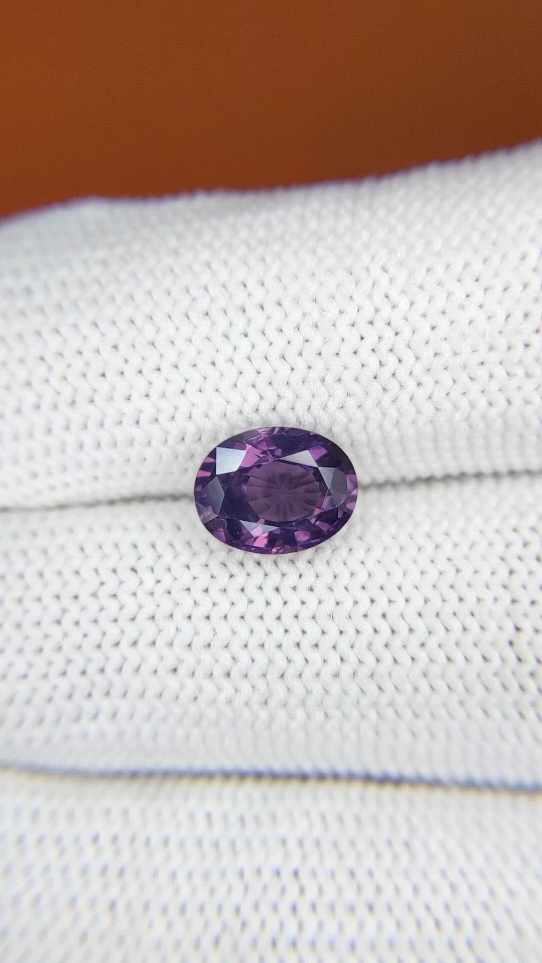 2.07 Ct. Pinkish Purple Spinel from Ceylon (Sri Lanka) Size Video