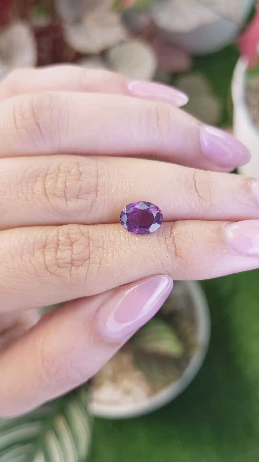 2.07 Ct. Pinkish Purple Spinel from Ceylon (Sri Lanka) Size Video