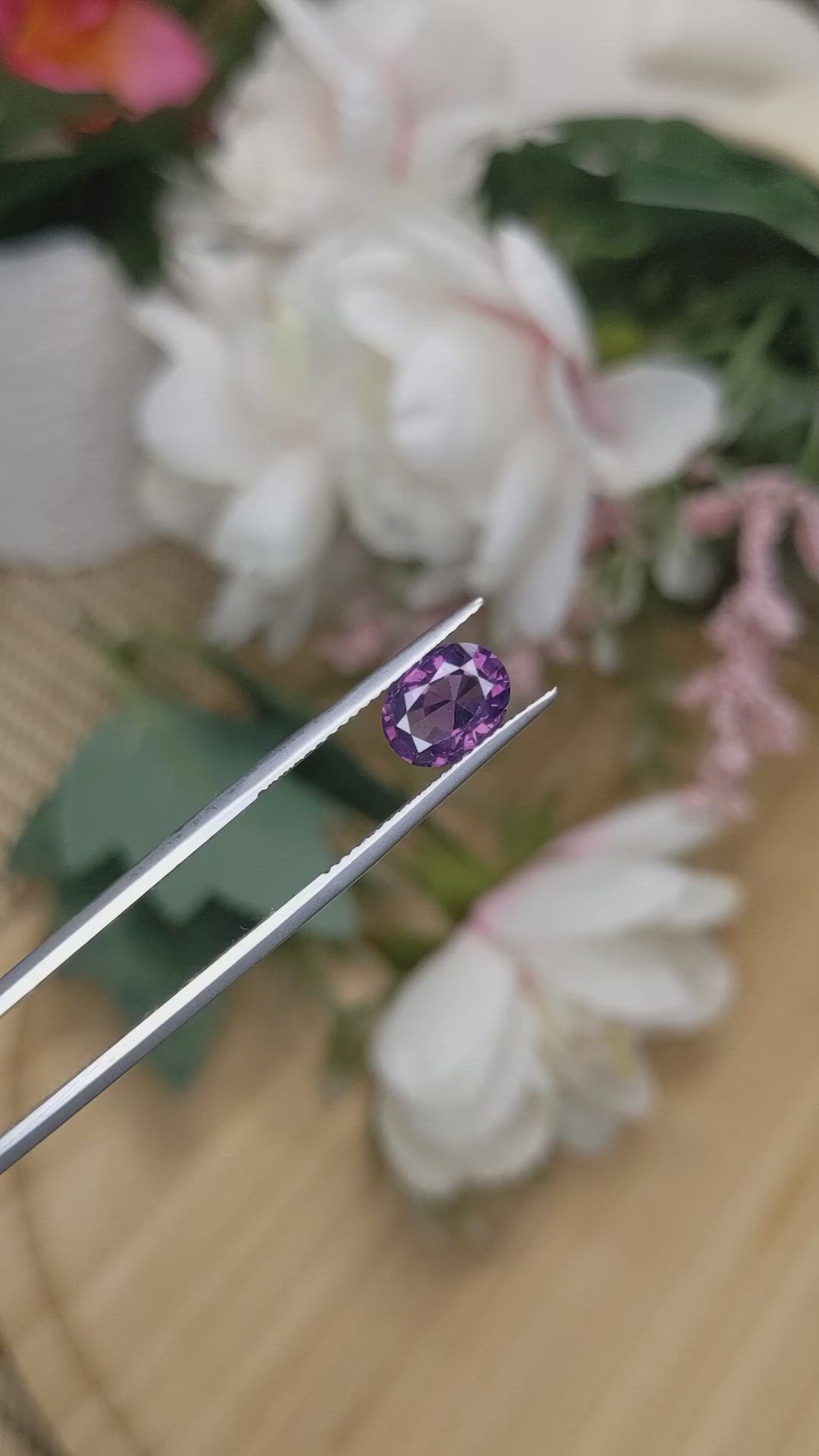 2.07 Ct. Pinkish Purple Spinel from Ceylon (Sri Lanka) Size Video