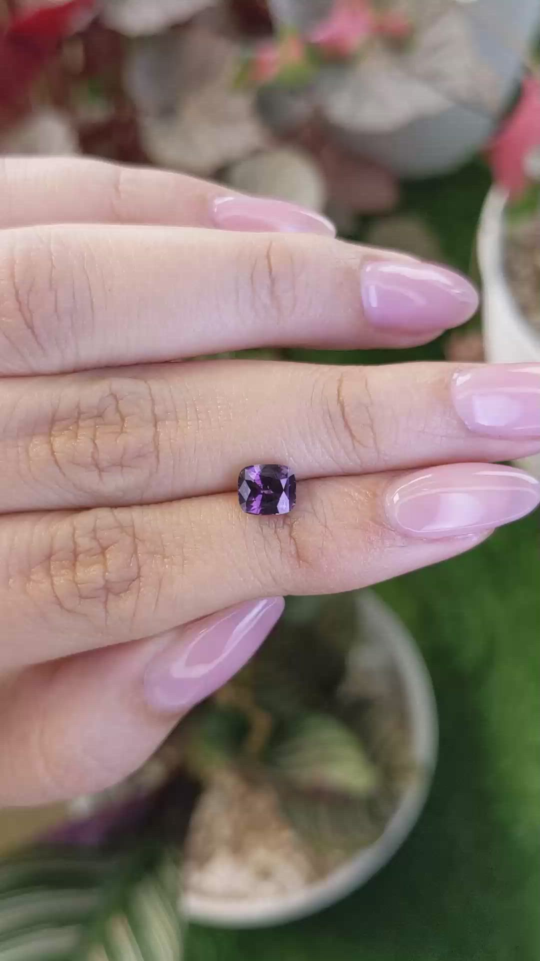 1.18 Ct. Pinkish Purple Spinel from Ceylon (Sri Lanka) Size Video