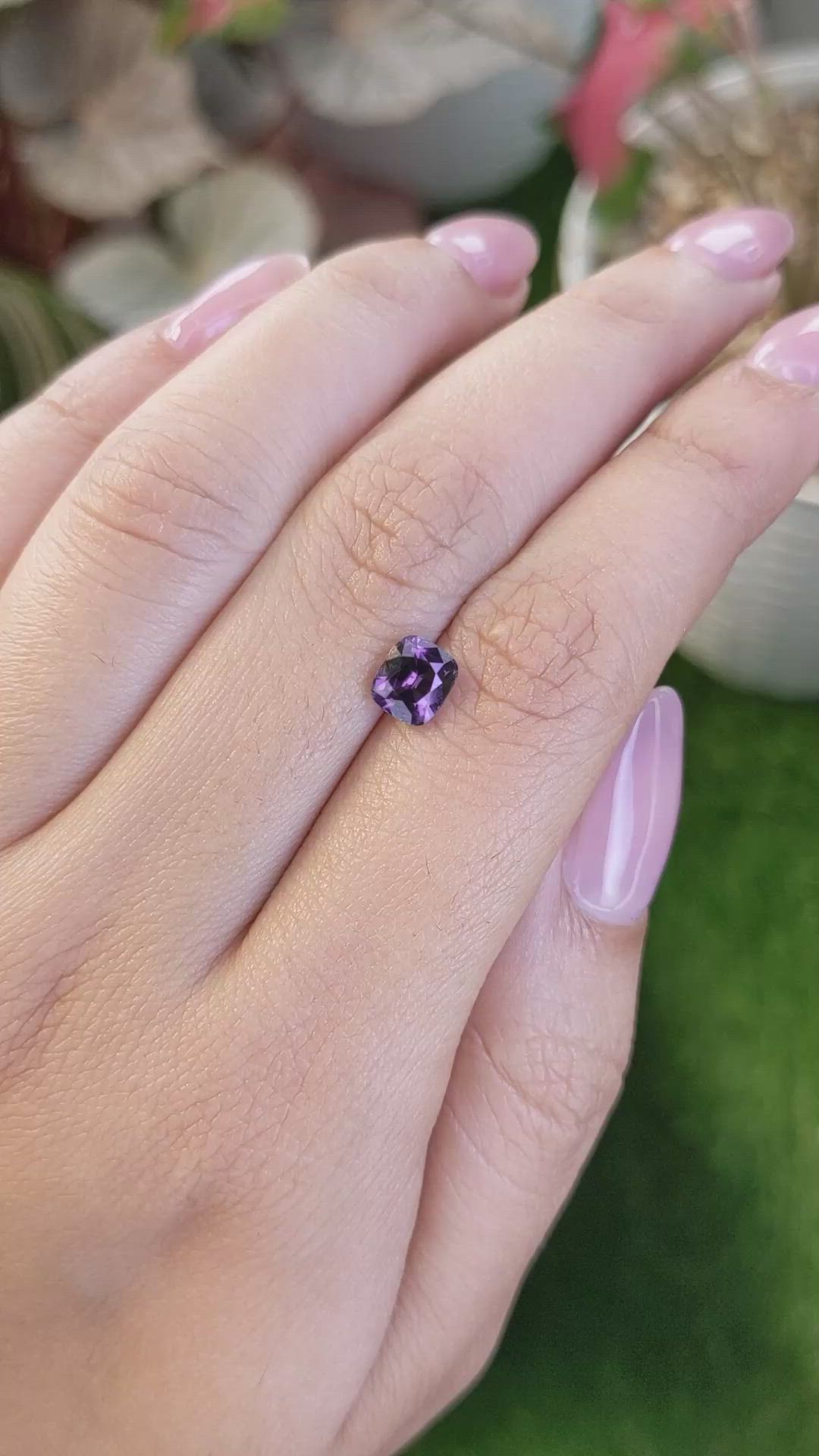 1.18 Ct. Pinkish Purple Spinel from Ceylon (Sri Lanka) Size Video