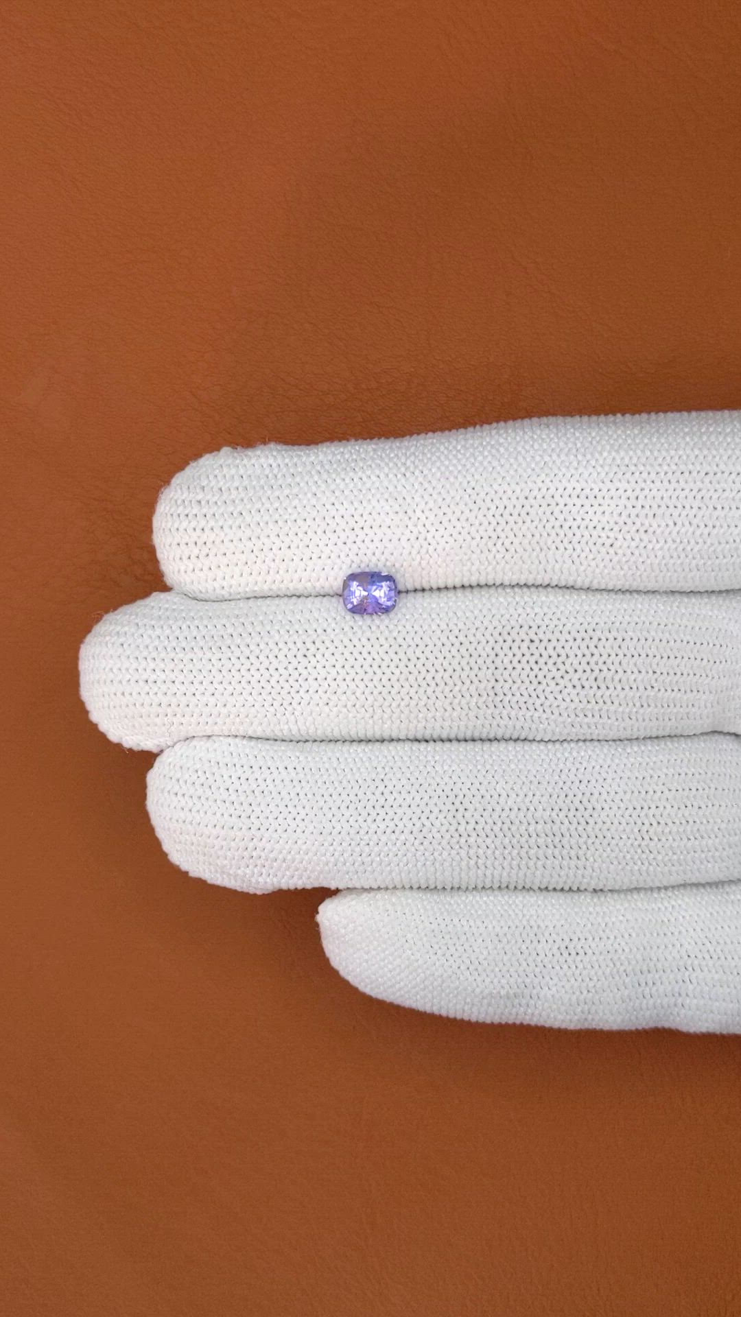 0.85 Ct. Pinkish Purple Spinel from Ceylon (Sri Lanka) Size Video