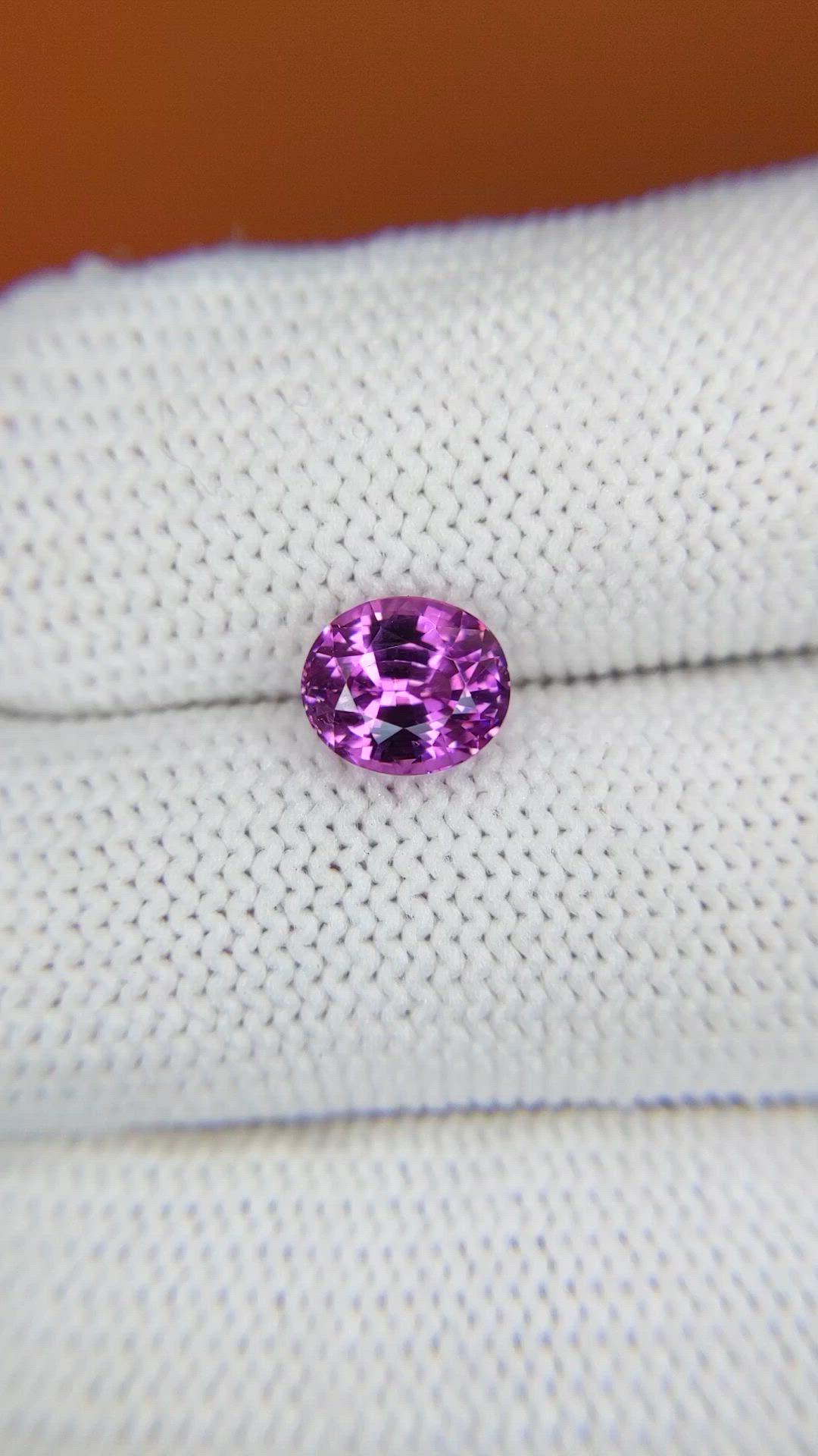 1.82 Ct. Pinkish Purple Rhodolite Garnet from Ceylon (Sri Lanka) Size Video