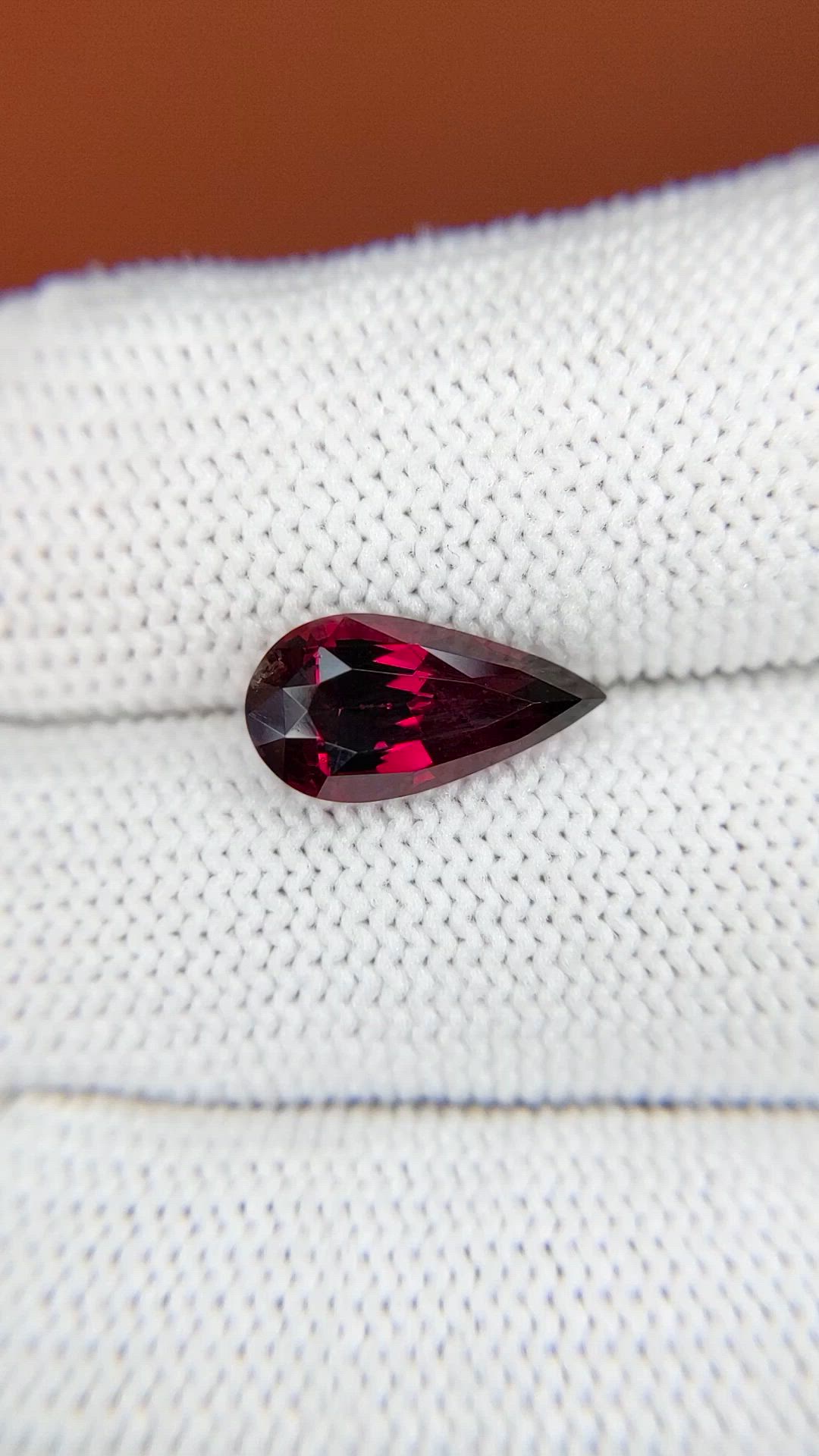 3.36 Ct. Purplish Red Almandine Garnet from Ceylon (Sri Lanka) Size Video