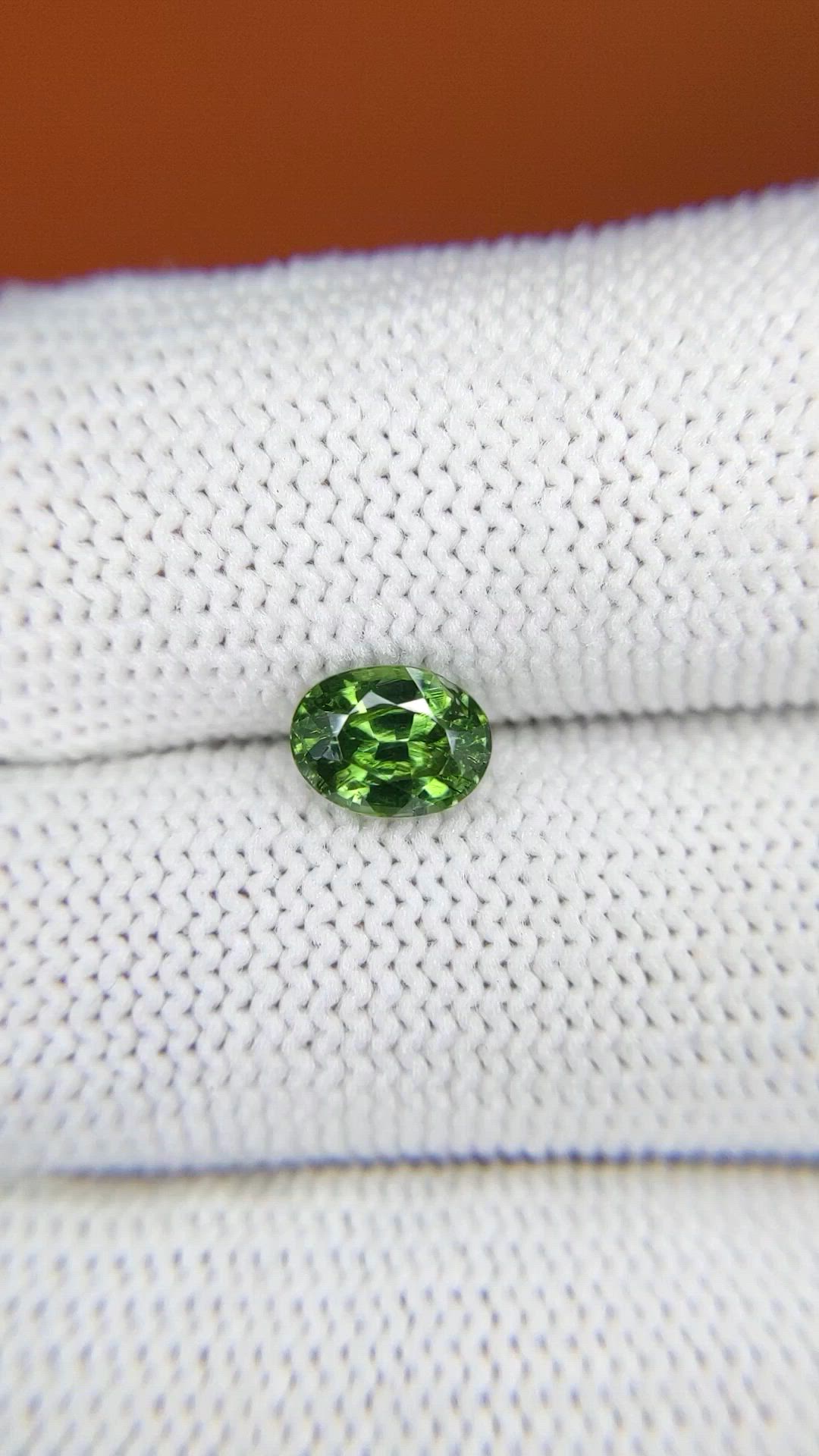 1.37 Ct. Green Zircon from Ceylon (Sri Lanka) Size Video