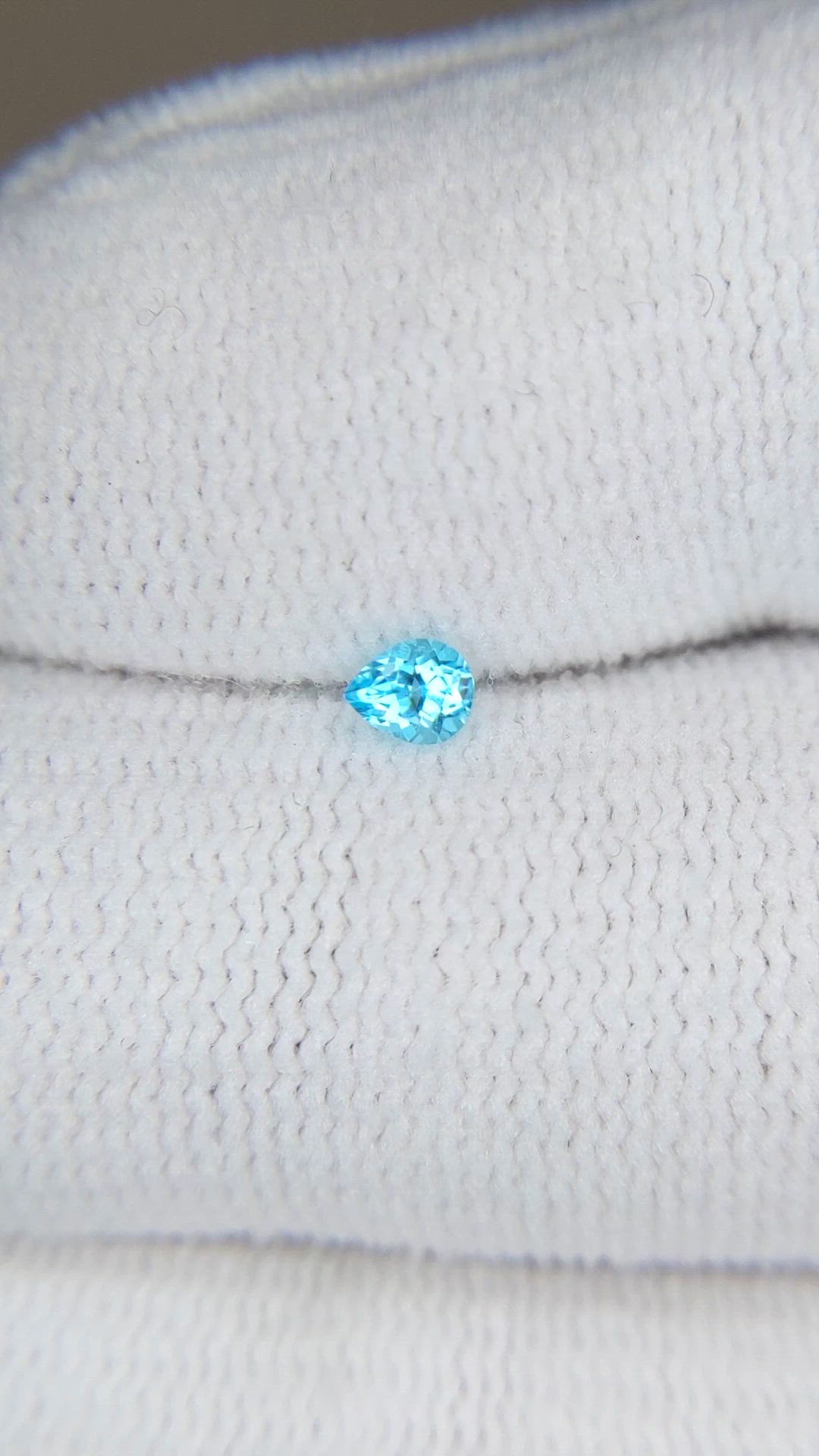 0.12 Ct. Blue Paraiba Tourmaline from Brazil Size Video