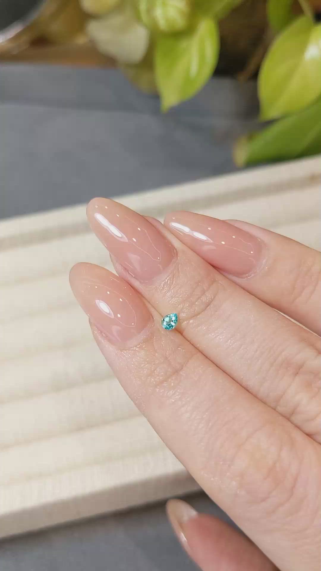 0.12 Ct. Blue Paraiba Tourmaline from Brazil Size Video