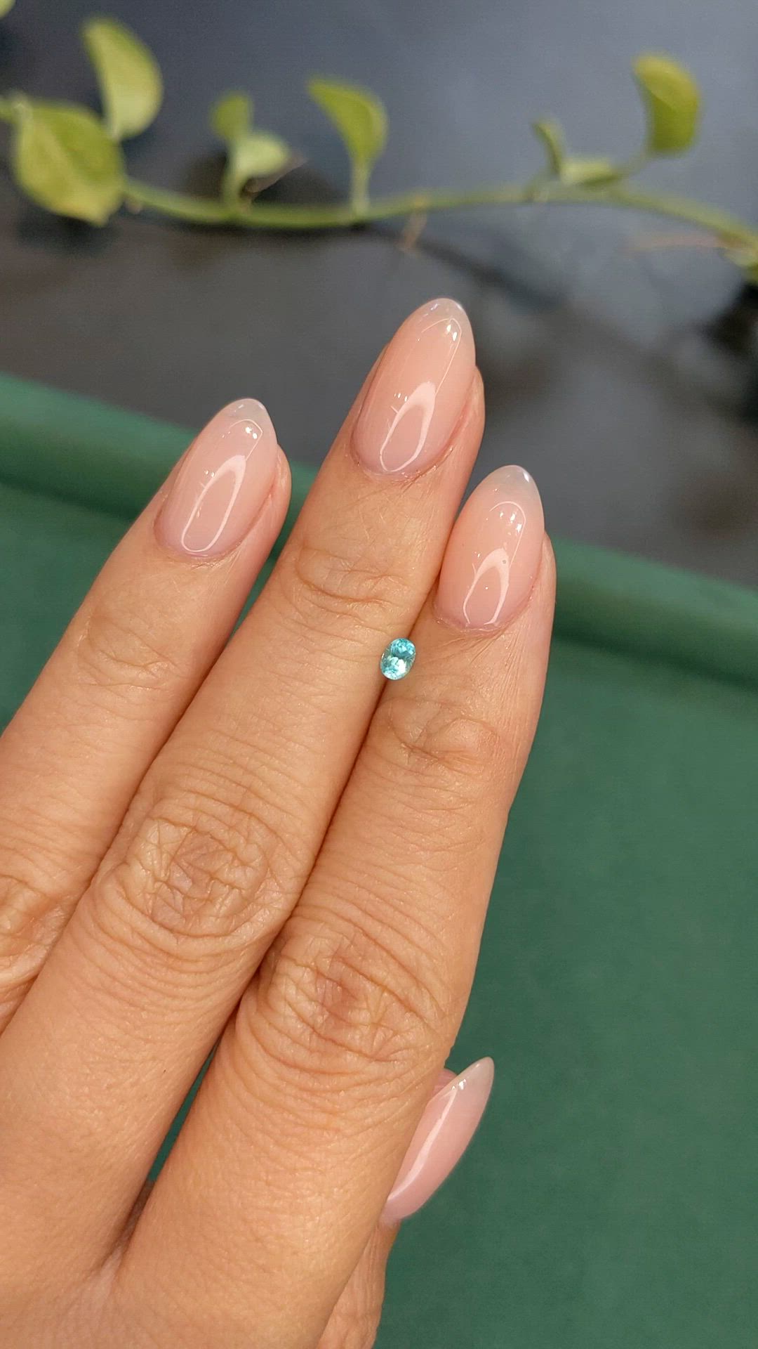 0.14 Ct. Blue Paraiba Tourmaline from Brazil Size Video