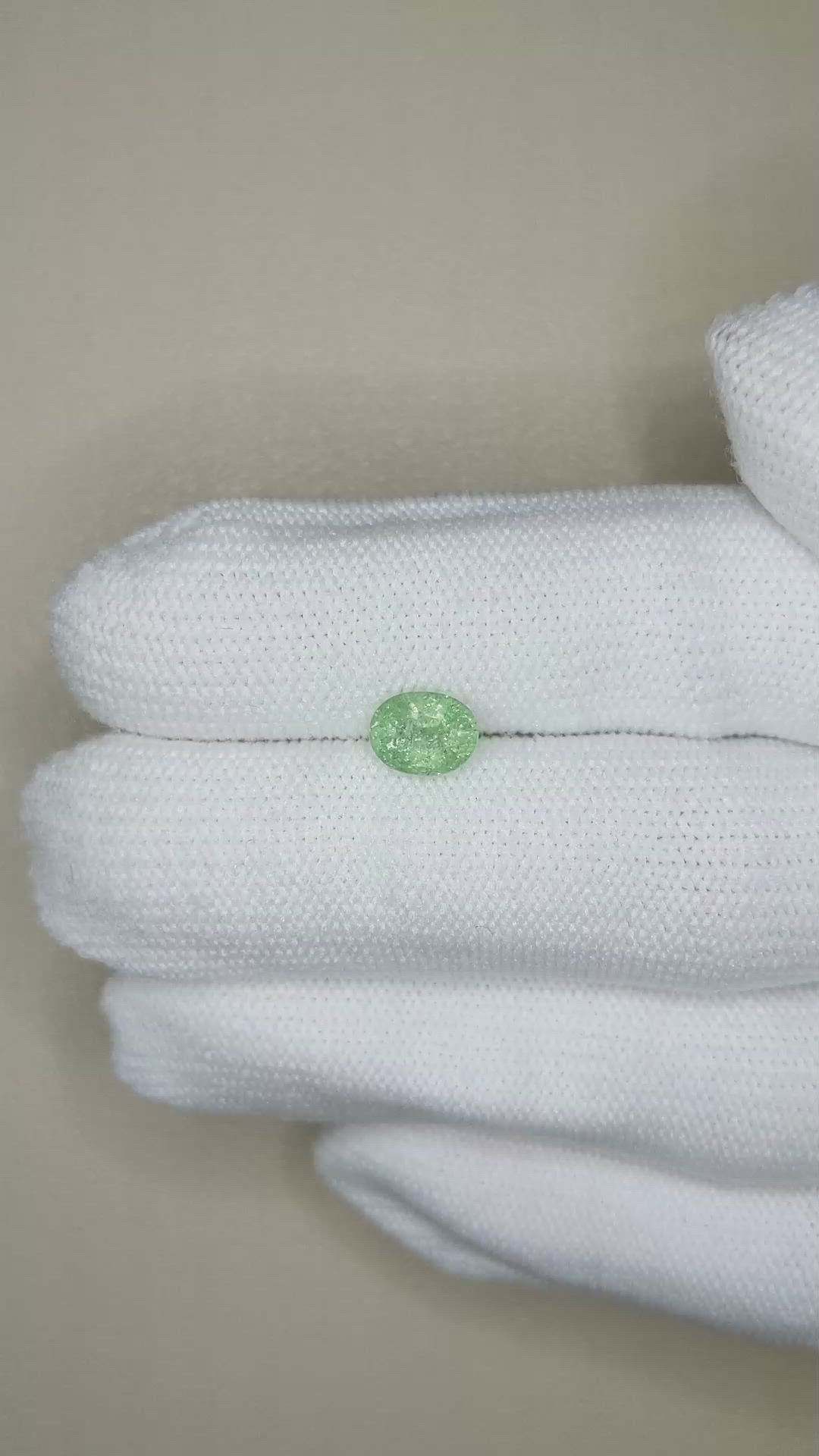 1.03 Ct. Green Paraiba Tourmaline from Mozambique Size Video