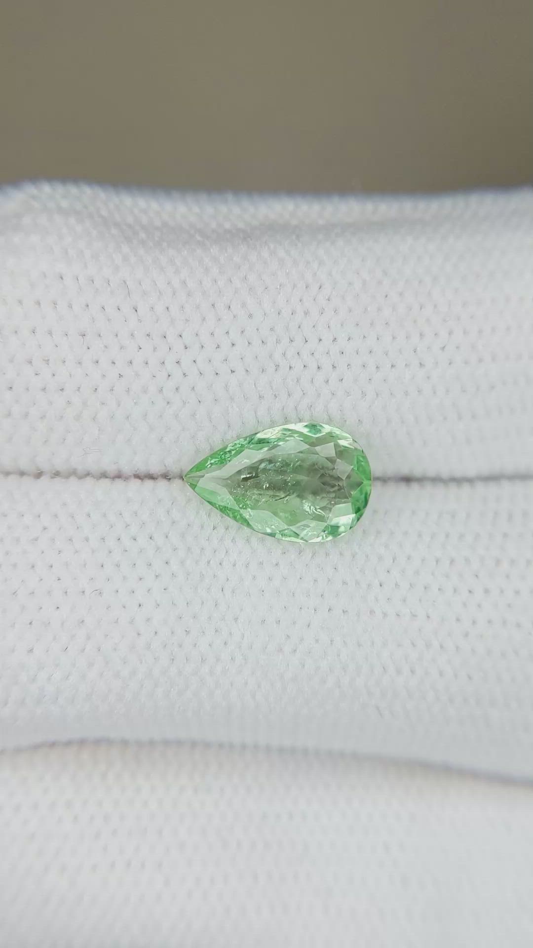 1.16 Ct. Green Paraiba Tourmaline from Mozambique Size Video