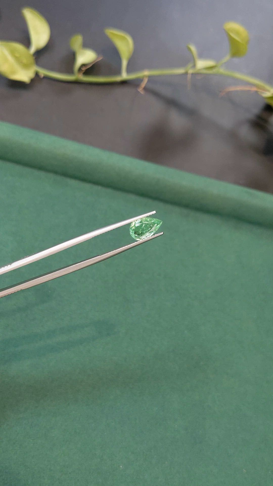 1.16 Ct. Green Paraiba Tourmaline from Mozambique Size Video