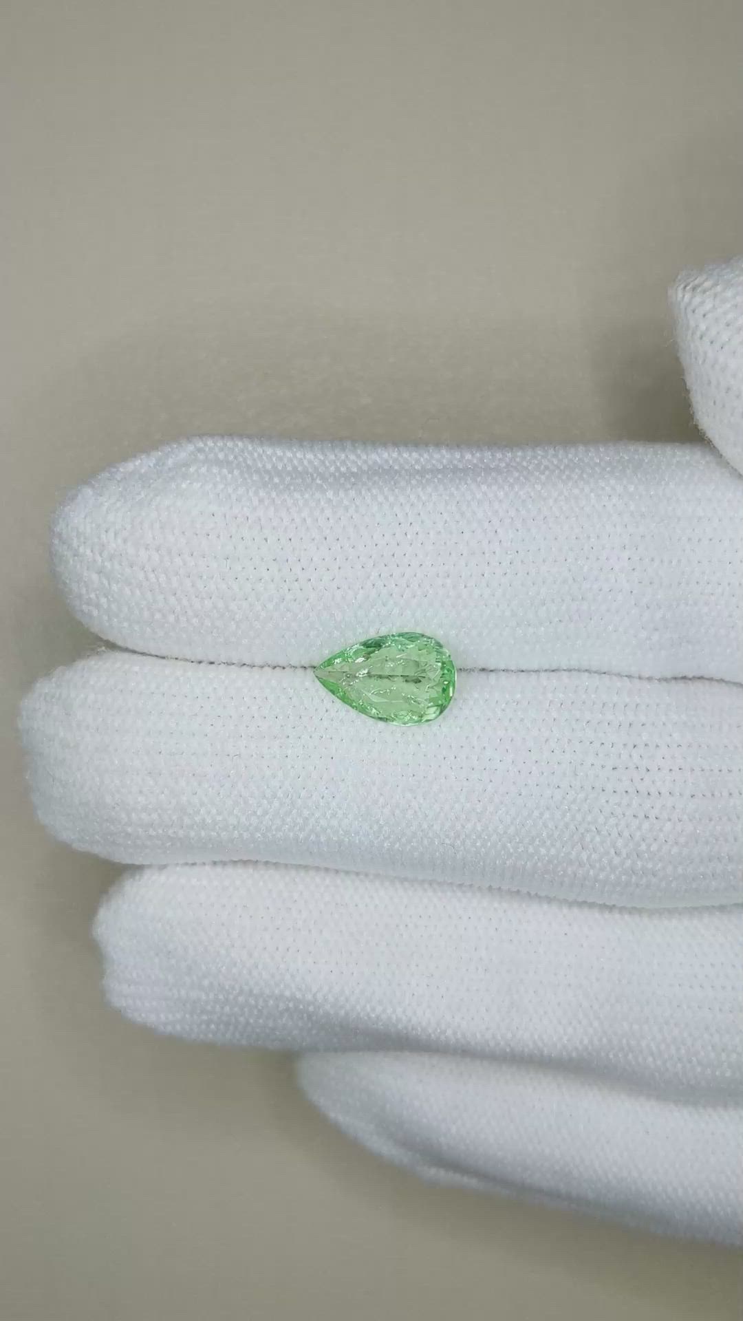 1.16 Ct. Green Paraiba Tourmaline from Mozambique Size Video